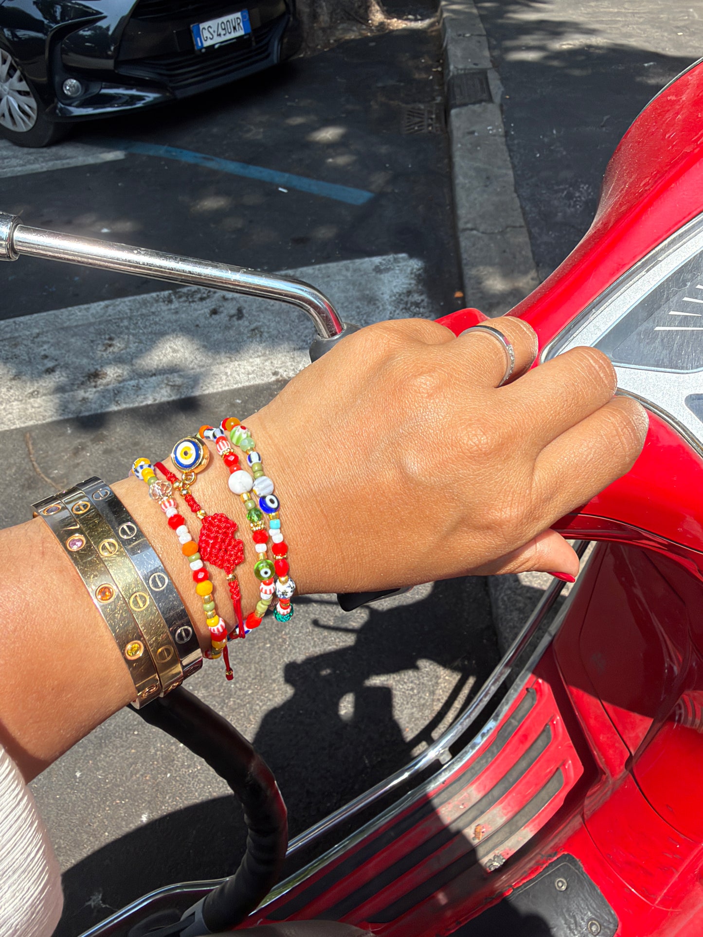 Euro Beaded Evil Eye 3 piece Stack