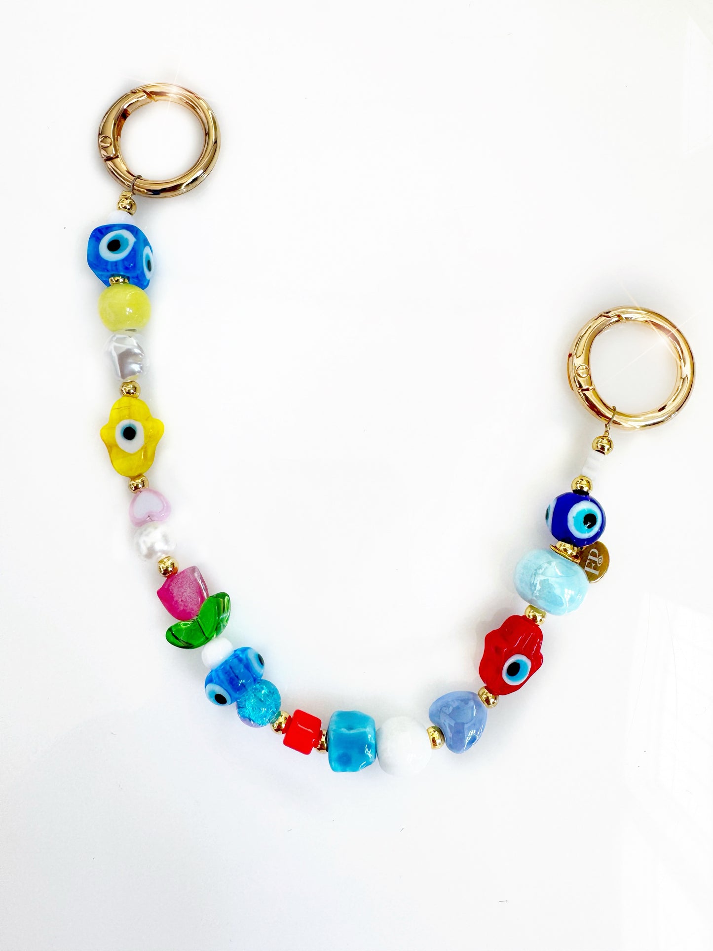 Summer Purse Charm – Luxurious Glass Evil Eye & Hamsa Edition