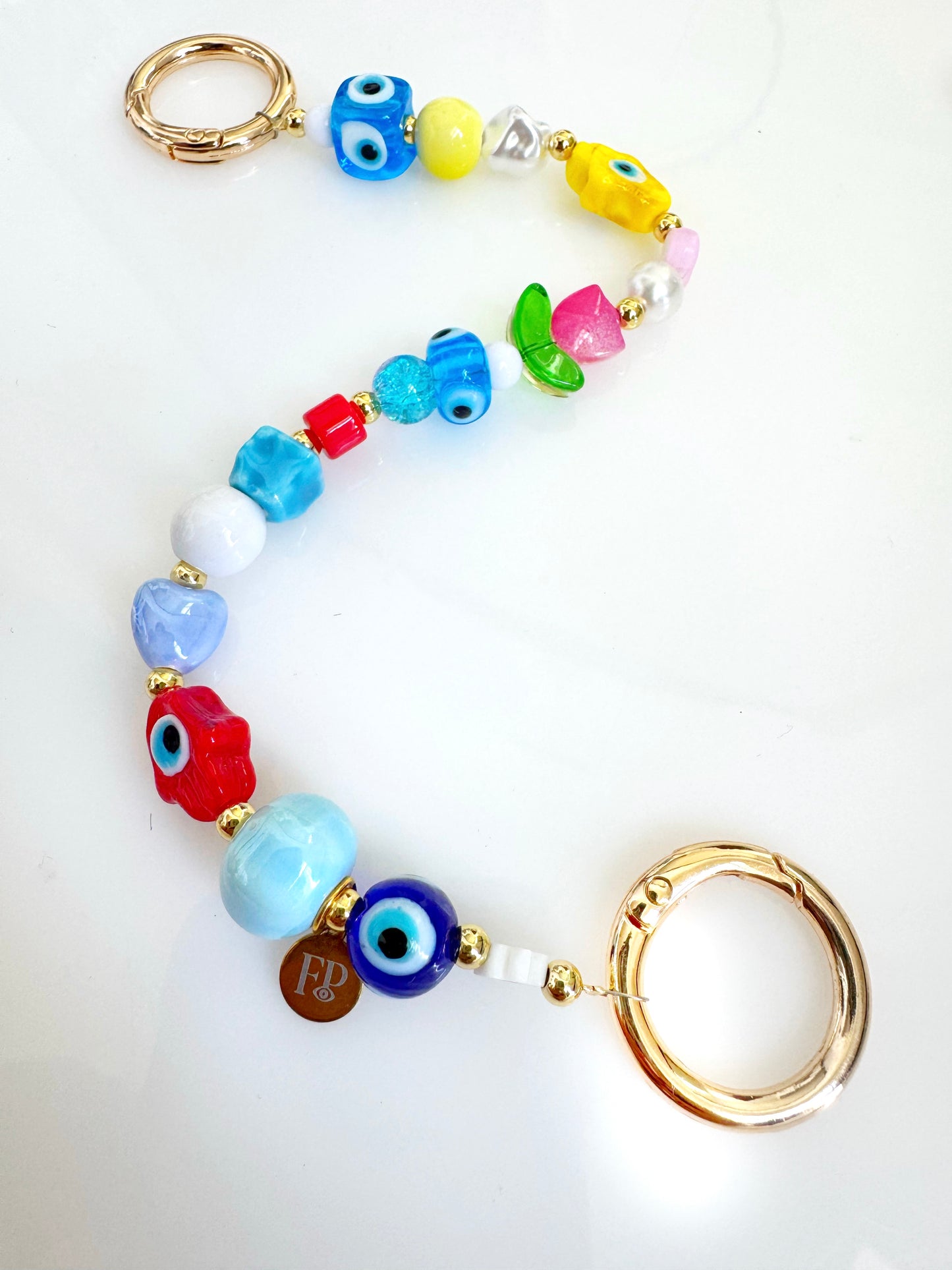 Summer Purse Charm – Luxurious Glass Evil Eye & Hamsa Edition