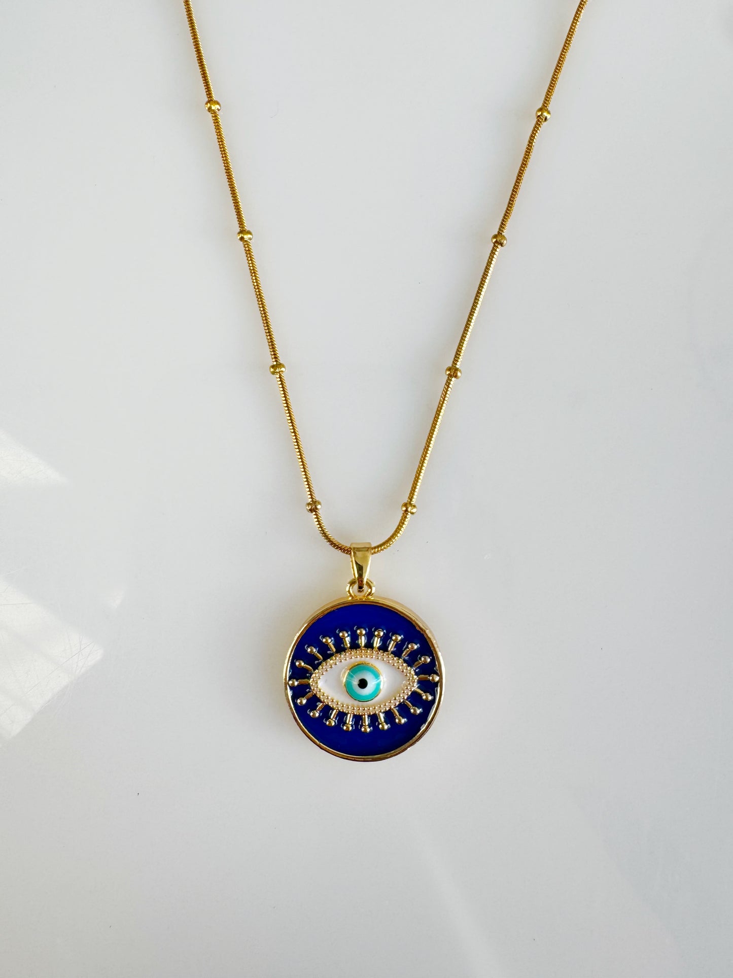 Classic Evil Eye Medallion Necklace