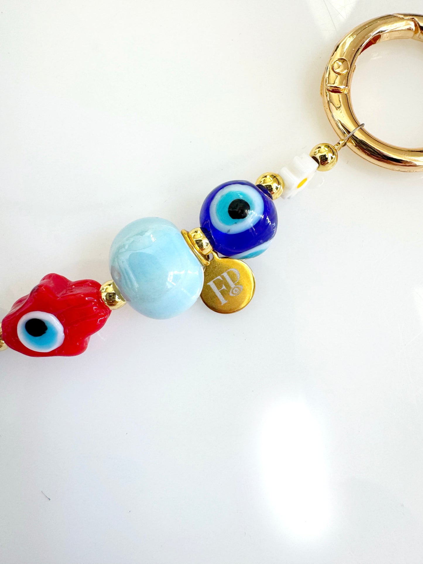 Summer Purse Charm – Luxurious Glass Evil Eye & Hamsa Edition