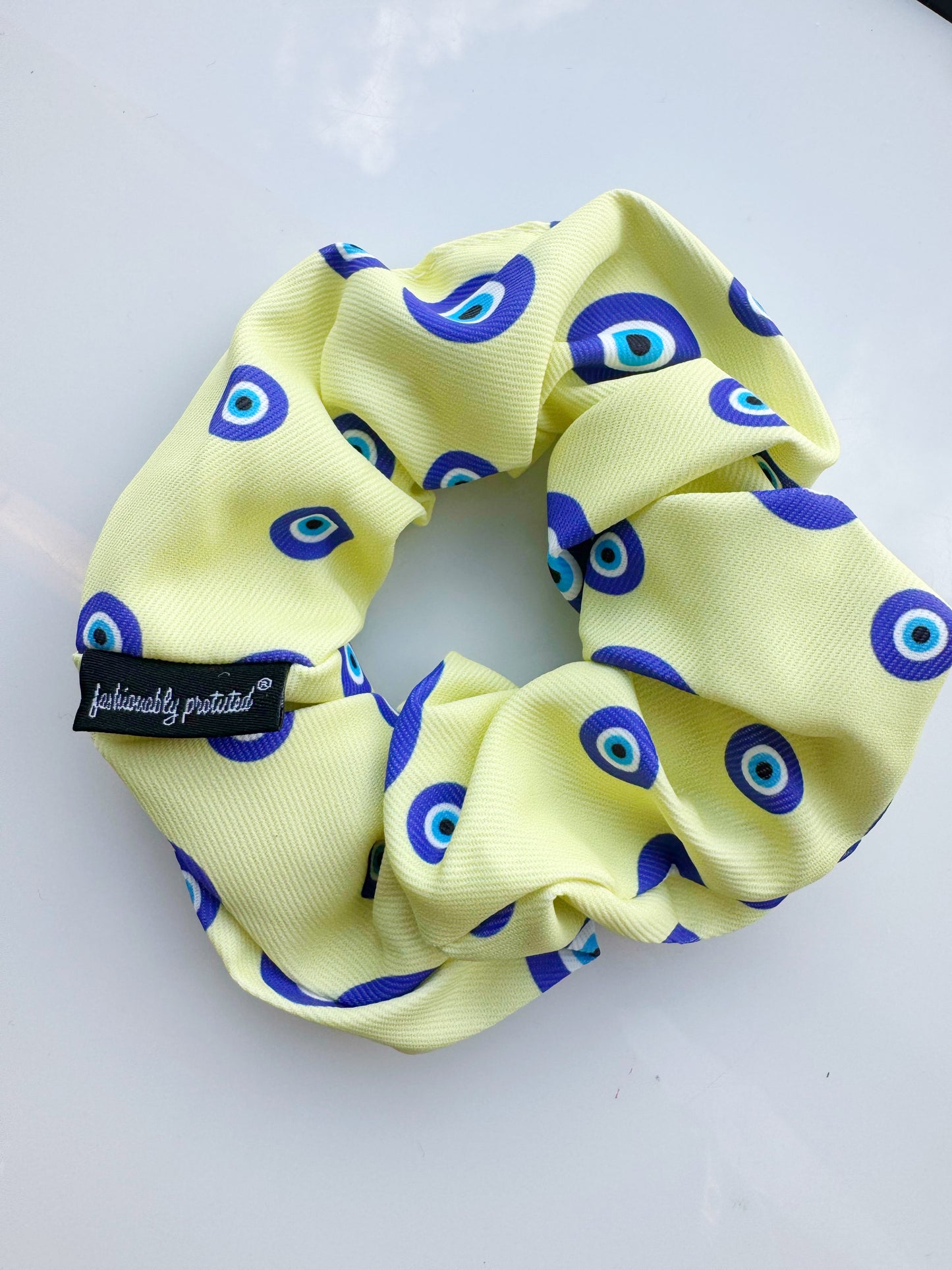 Original design Butter Yellow Evil Eye Scrunchie (Limited Edition)