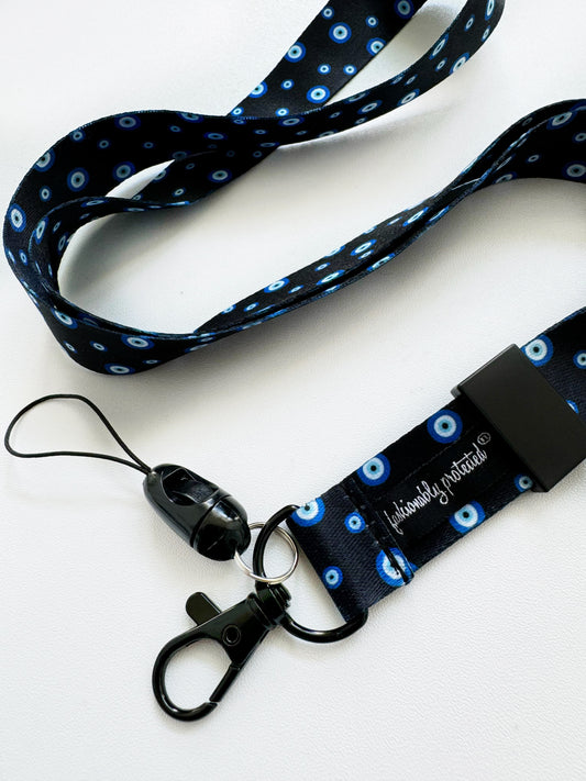 Evil Eye Lanyard ID Tag Keychain Phone Holder