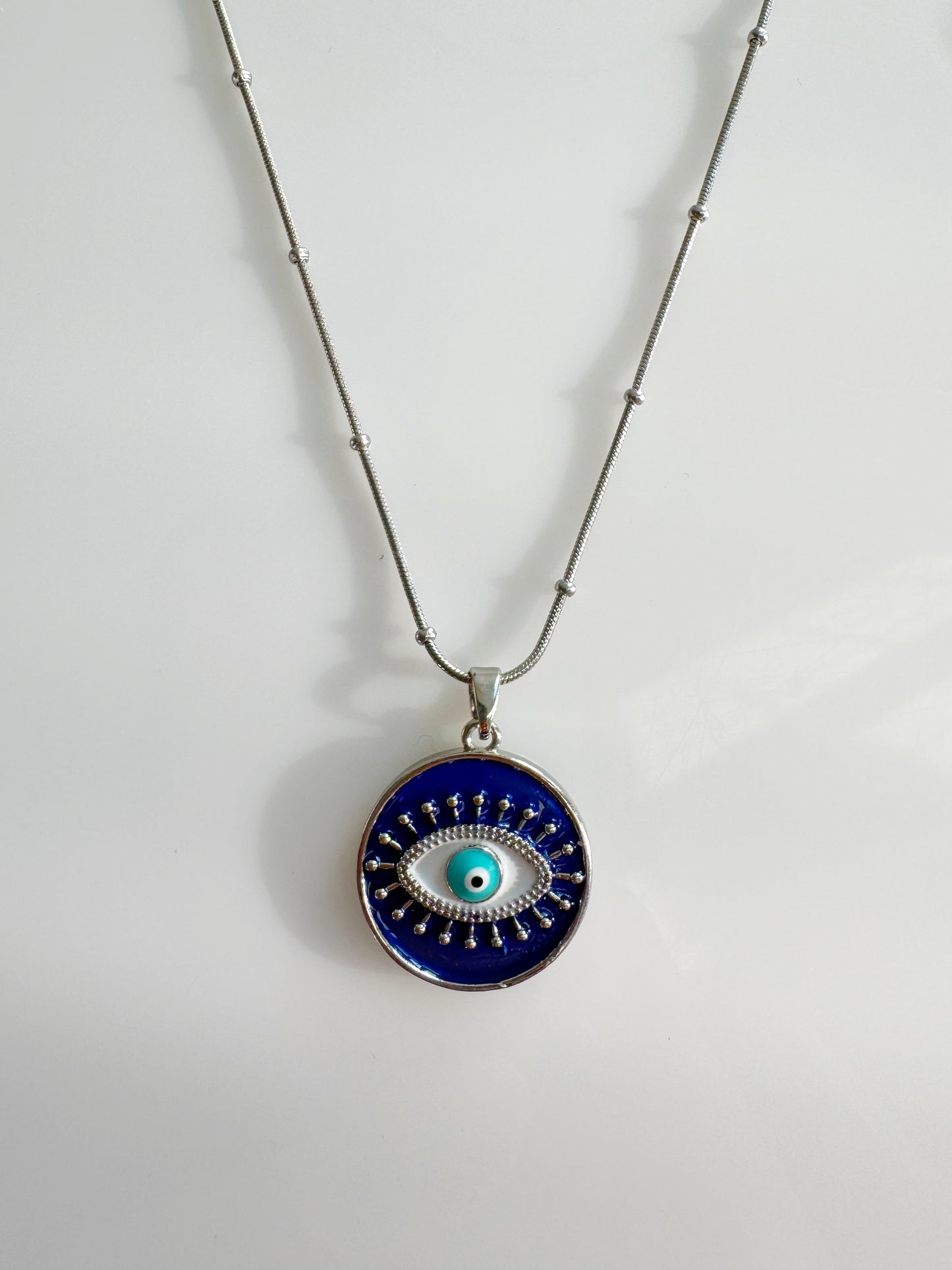 Classic Evil Eye Medallion Necklace