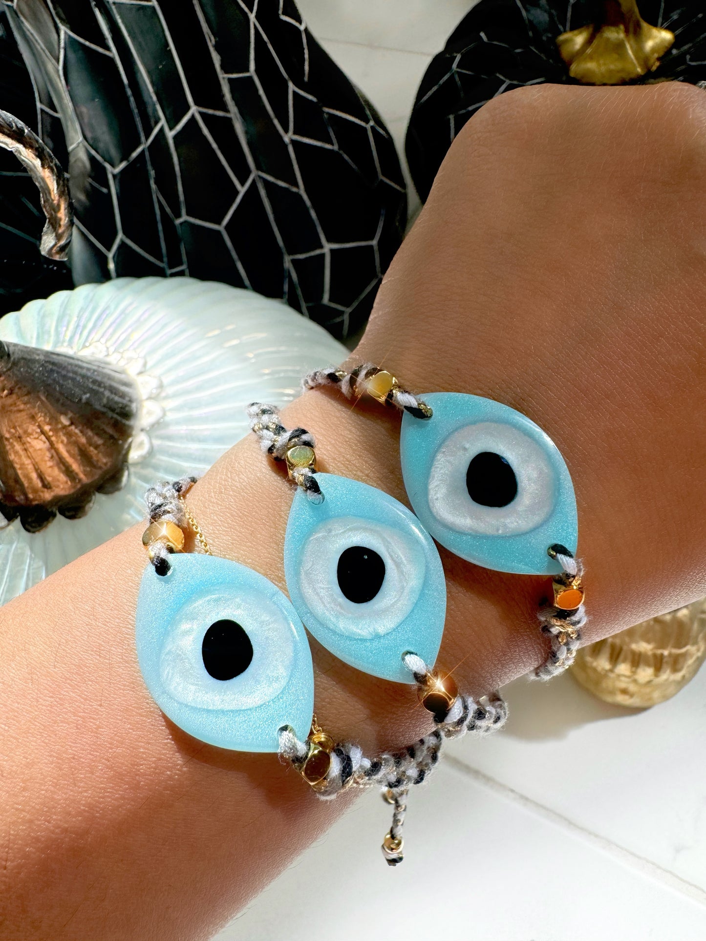 Evil Eye Modern Light Blue Protection Bracelet