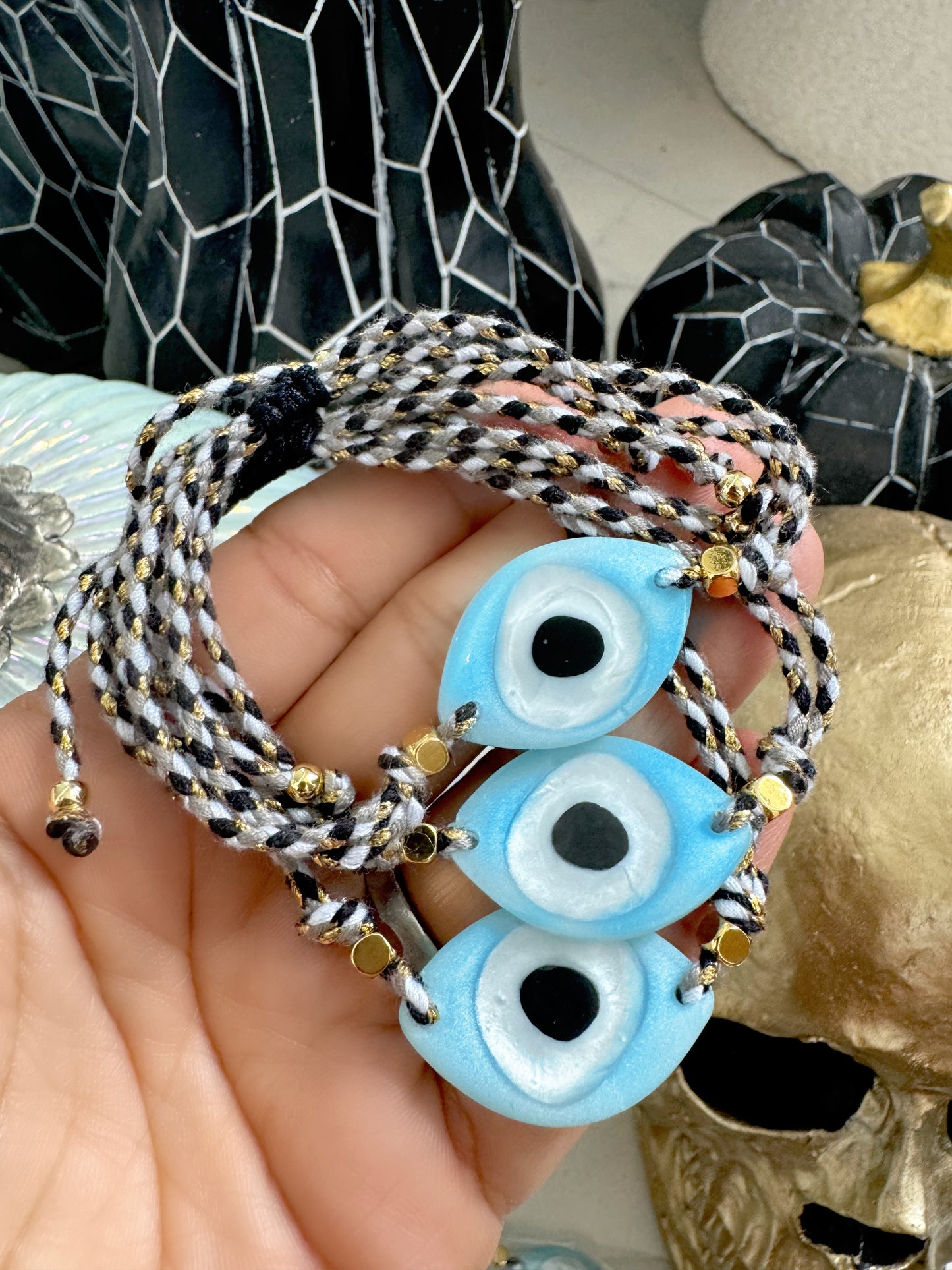 Evil Eye Modern Light Blue Protection Bracelet