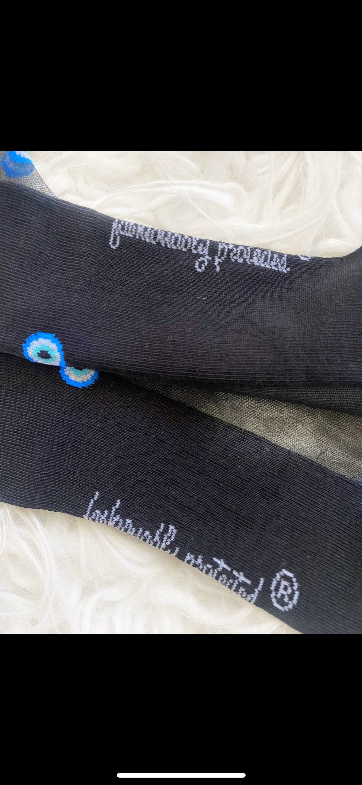 NEW! Evil Eye Sexy Sheer Fancy Fashionably Protected Socks