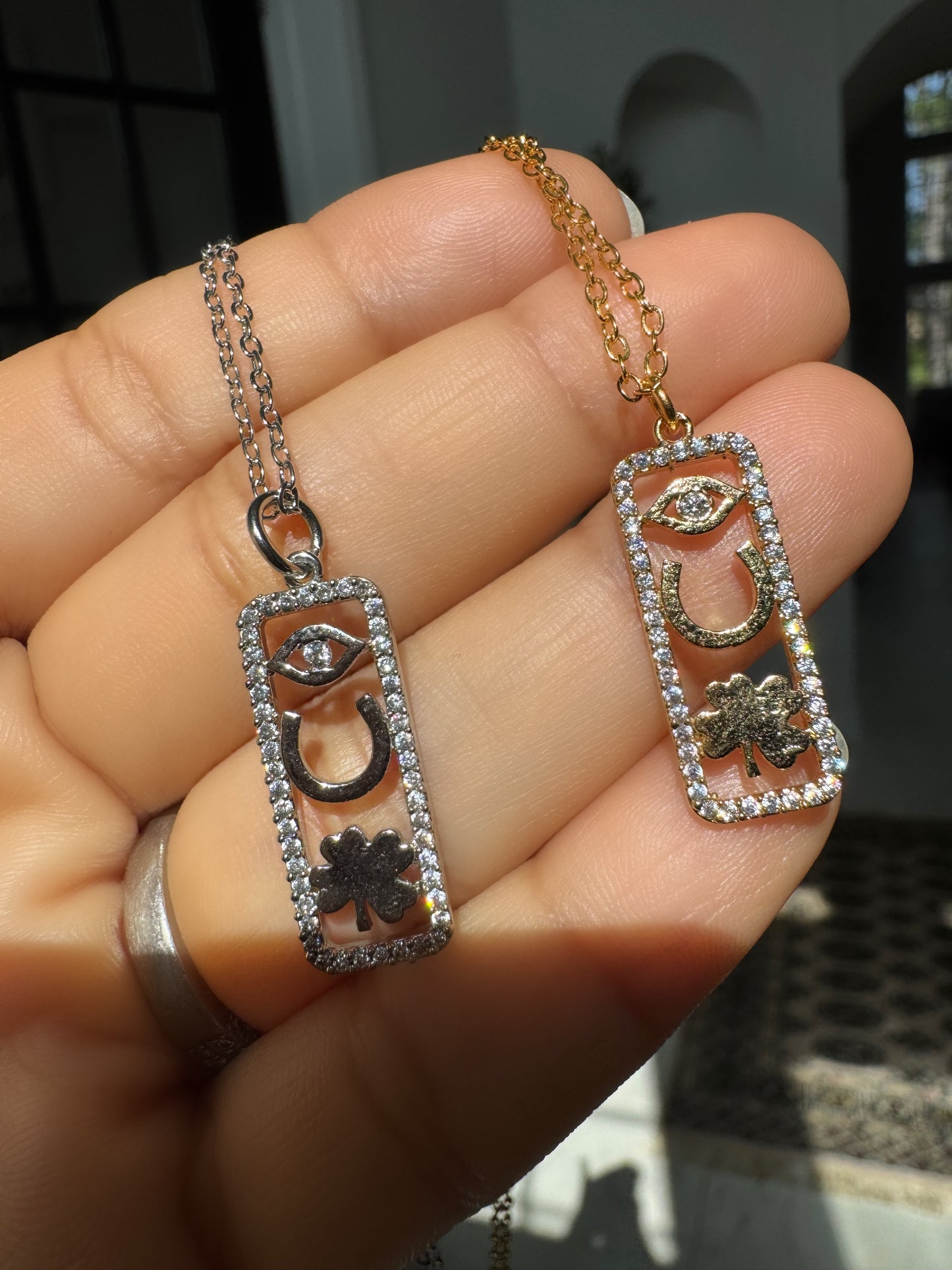 Lucky Charm 24 kt Gold Plated Pendant Necklace