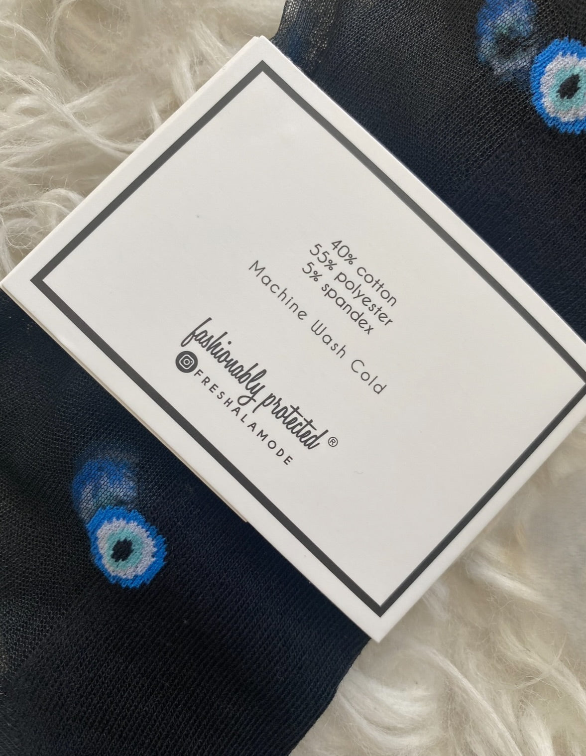 NEW! Evil Eye Sexy Sheer Fancy Fashionably Protected Socks