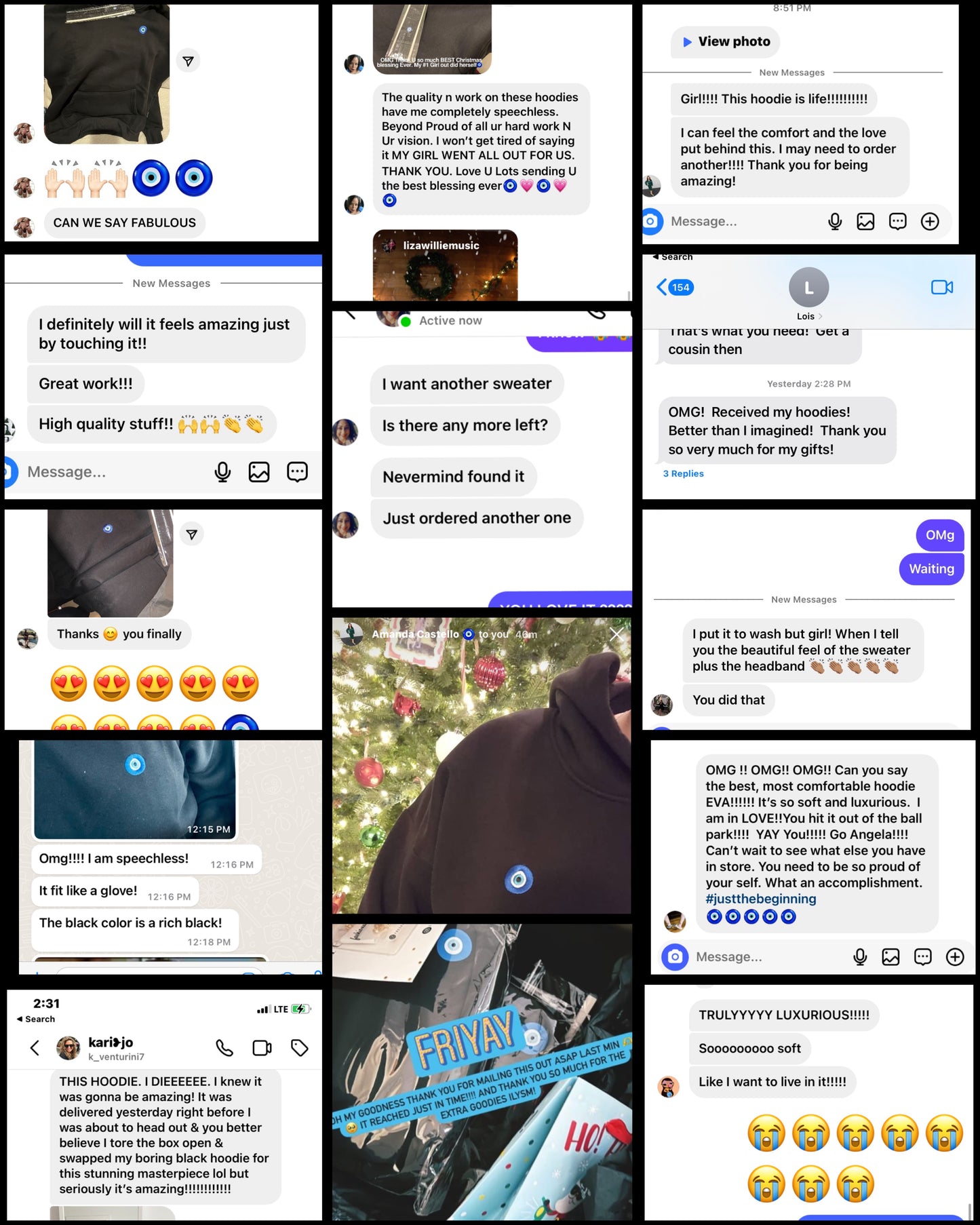 RESTOCK! BLACK ONYX Evil Eye Embroidered Hoodie