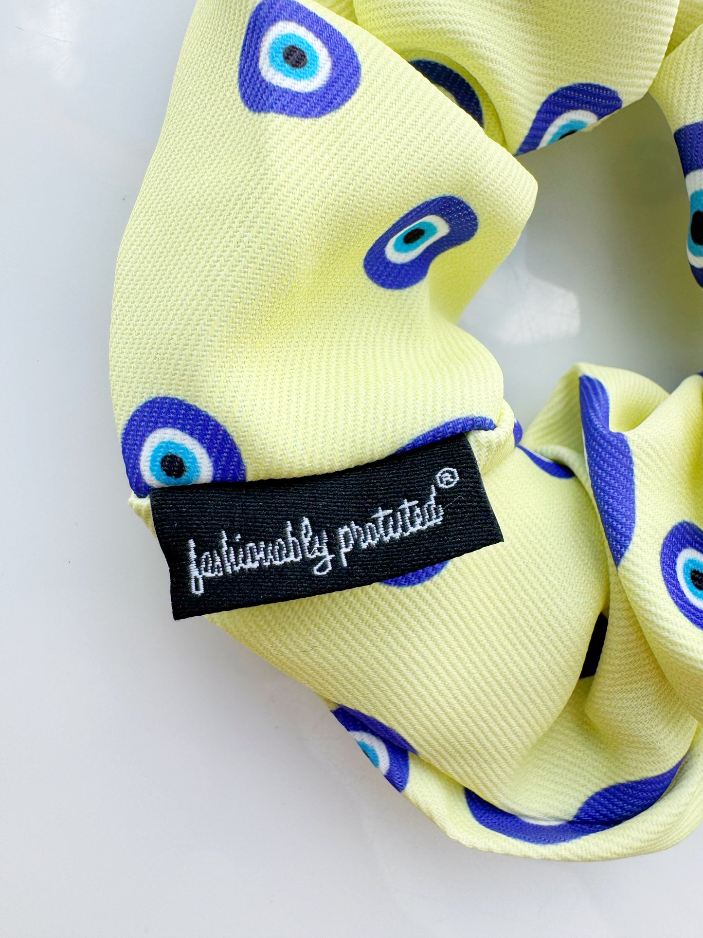 Original design Butter Yellow Evil Eye Scrunchie (Limited Edition)