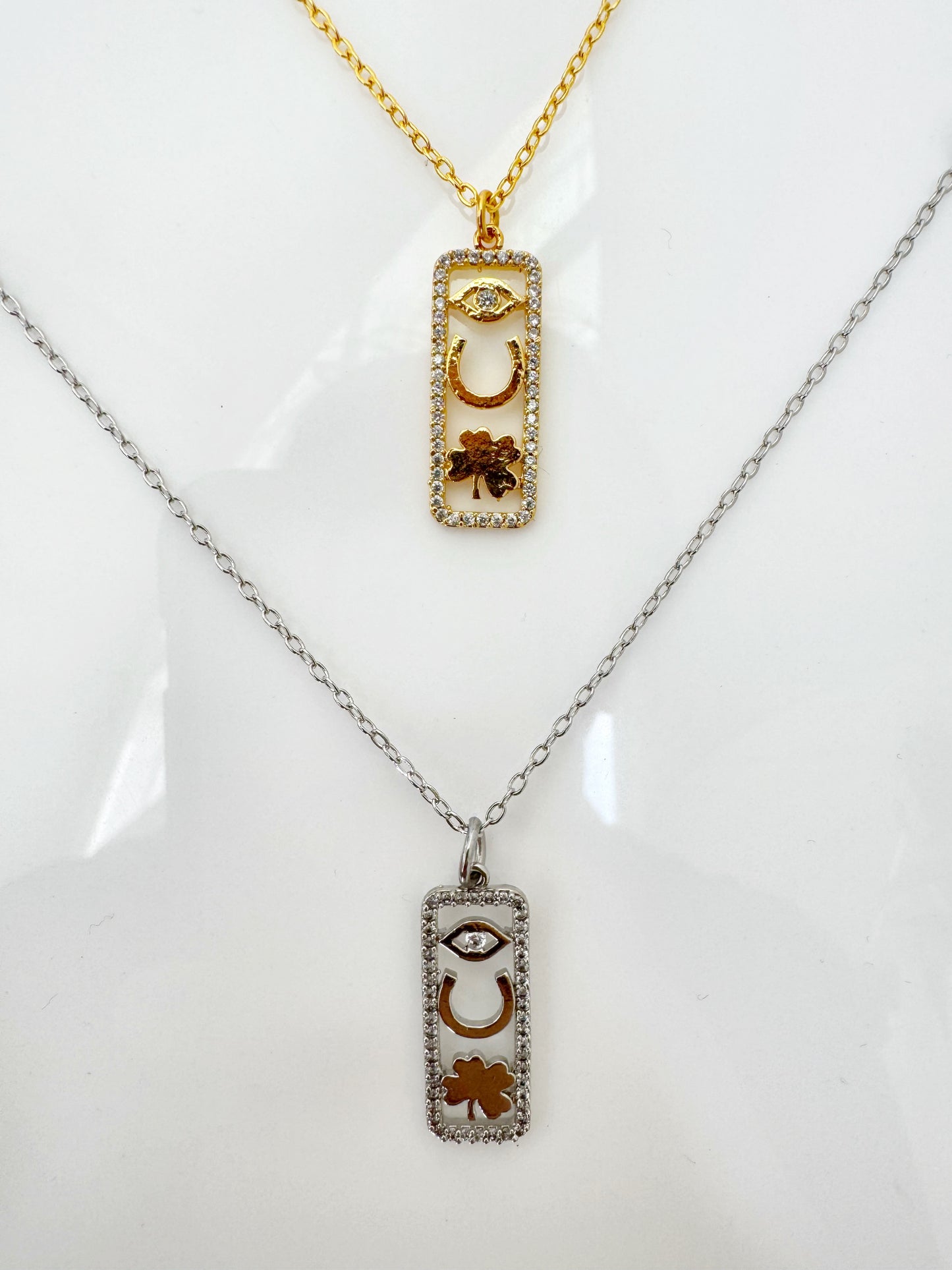 Lucky Charm 24 kt Gold Plated Pendant Necklace