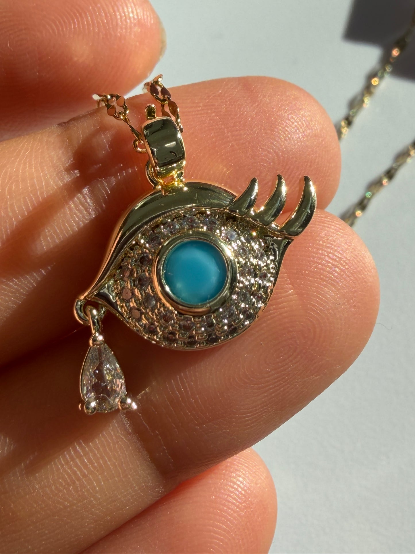 Turquoise Guardian Drop Necklace
