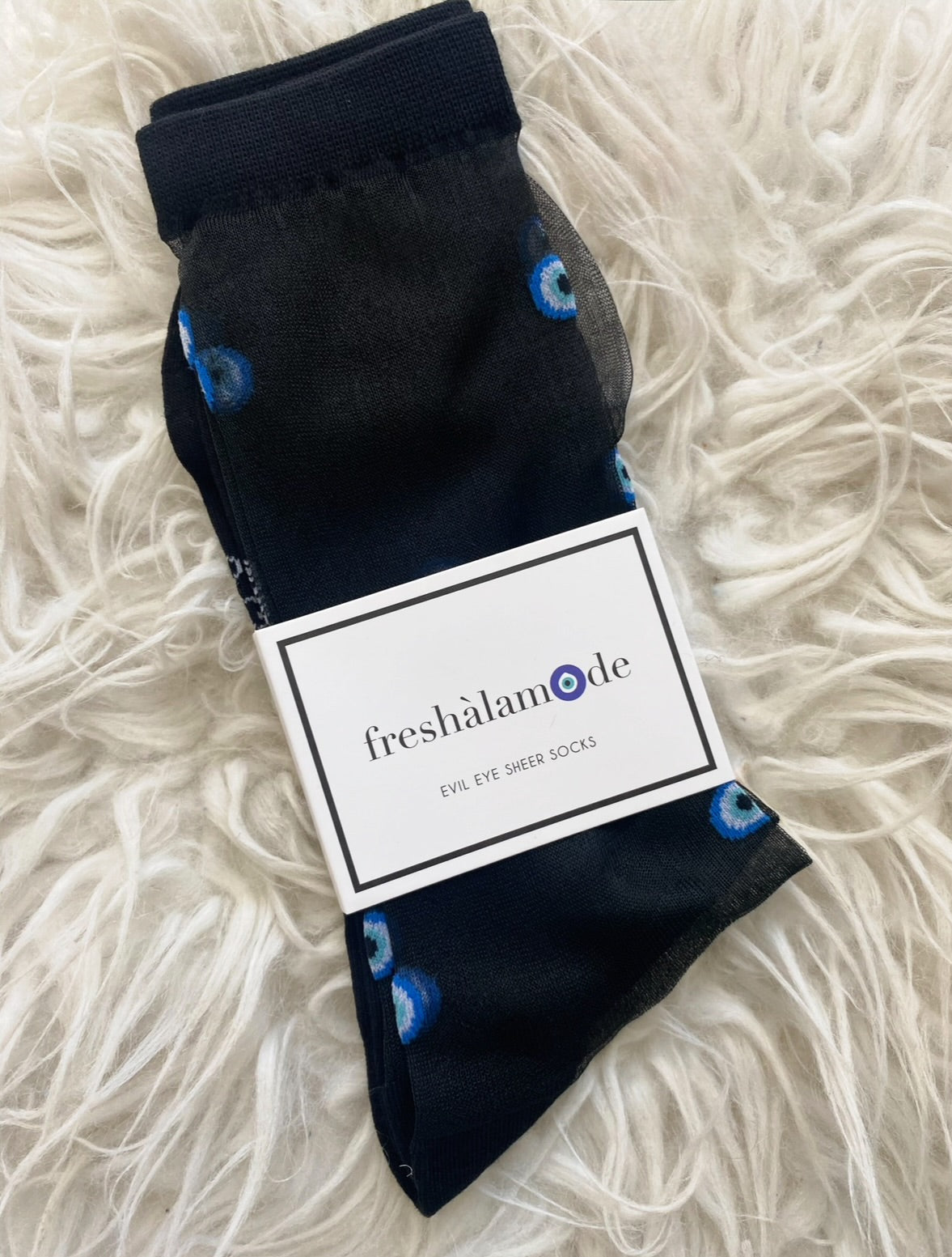 NEW! Evil Eye Sexy Sheer Fancy Fashionably Protected Socks