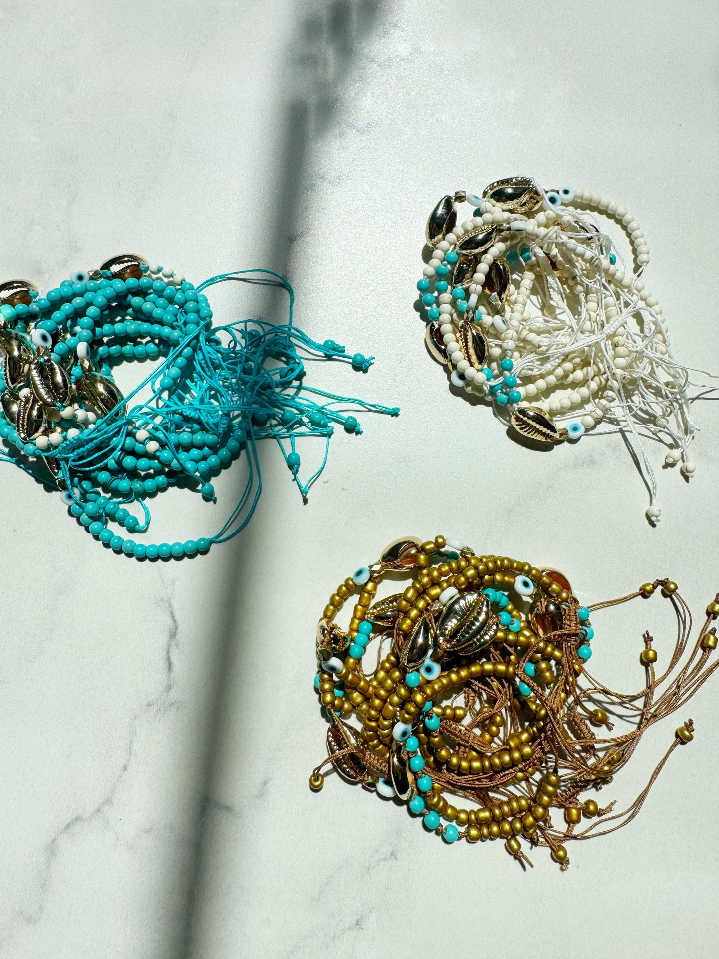 Limited Edition: Shell & Evil Eye Anklets
