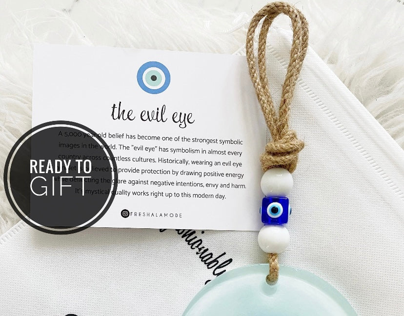 SPECIAL PRICE! XL METALLIC SILVER Evil Eye Wall Decor Amulet