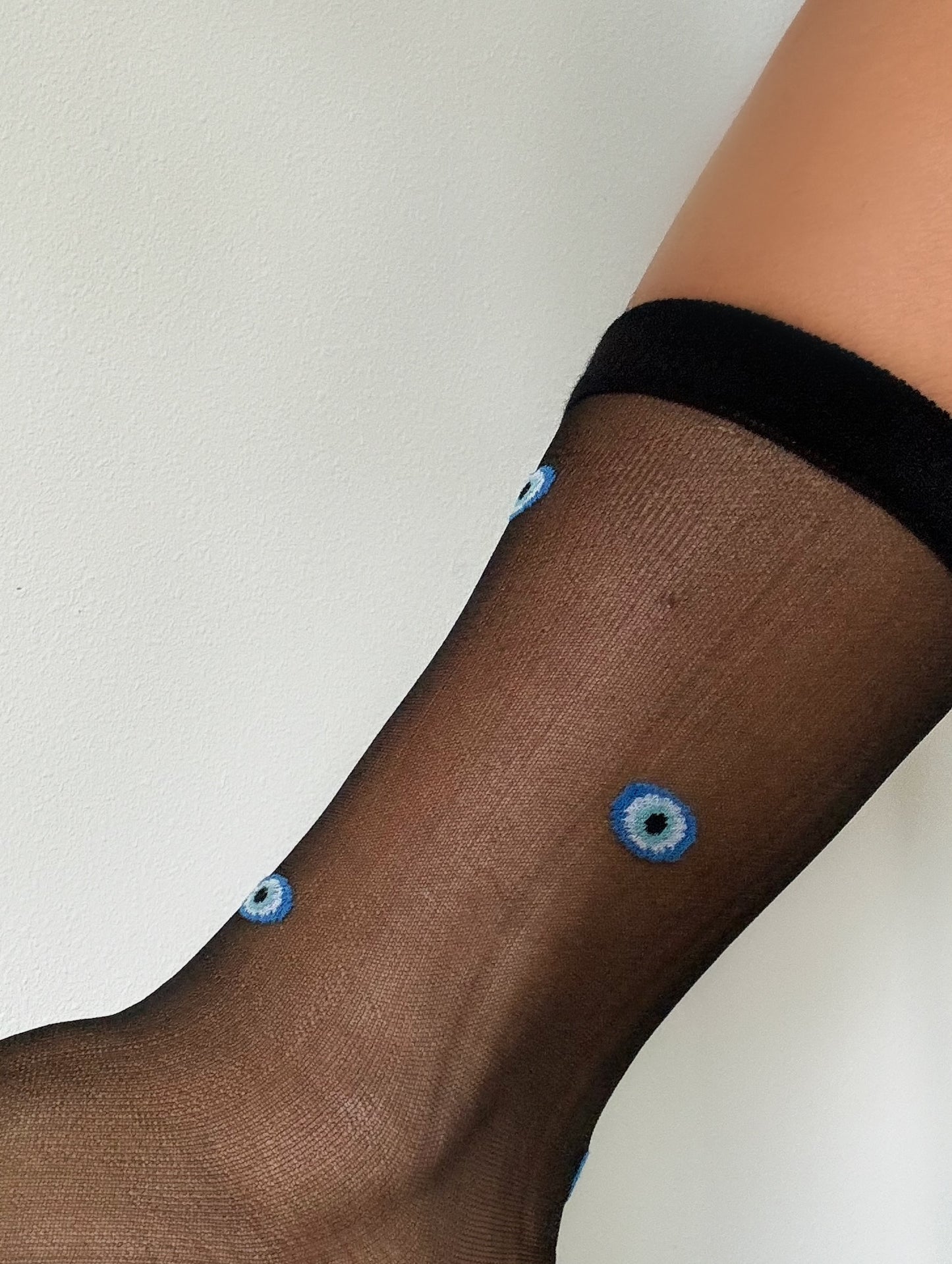 NEW! Evil Eye Sexy Sheer Fancy Fashionably Protected Socks