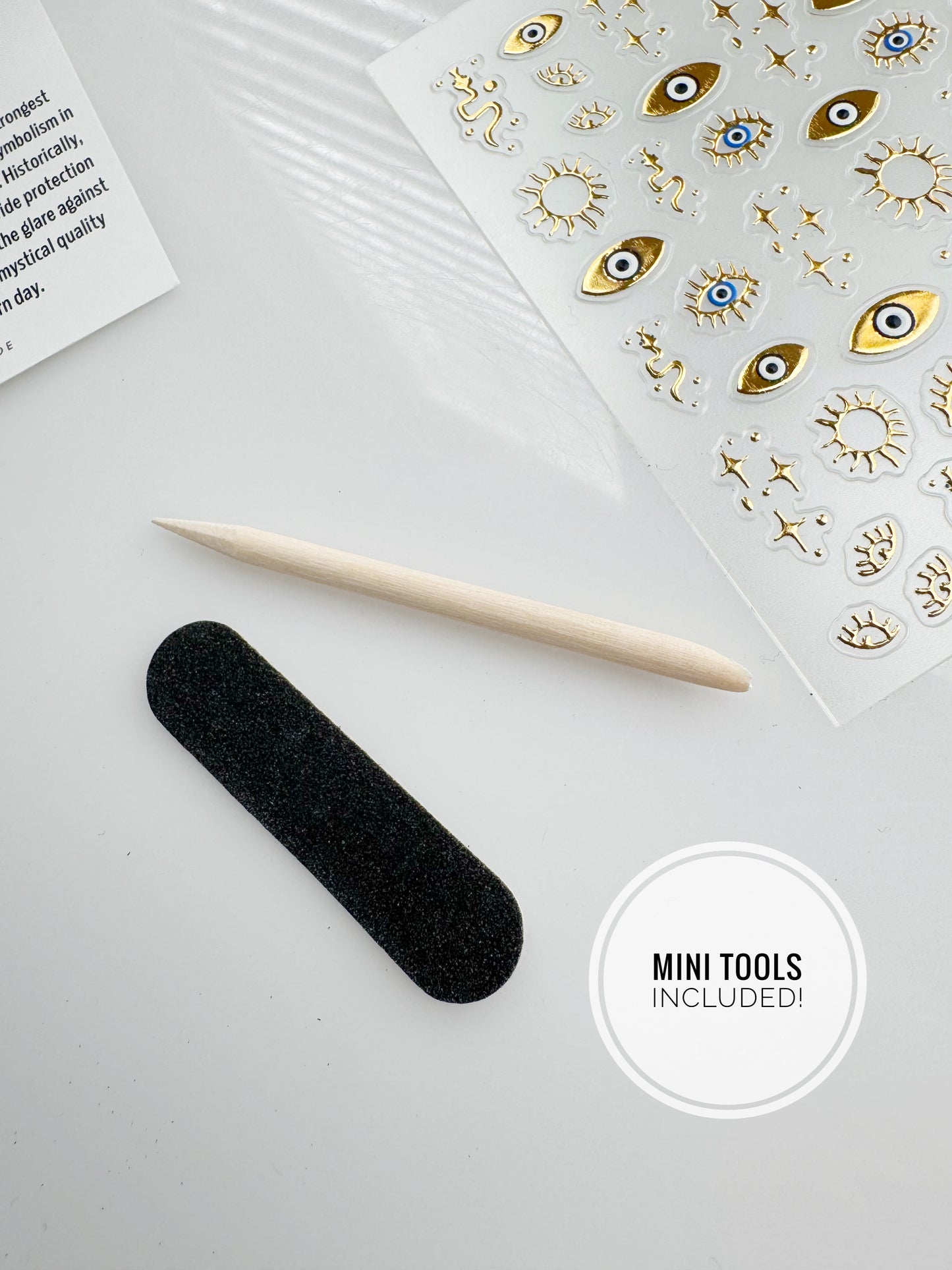 Evil Eye Metallic Nail Art Sticker Decals with Tools Easy!