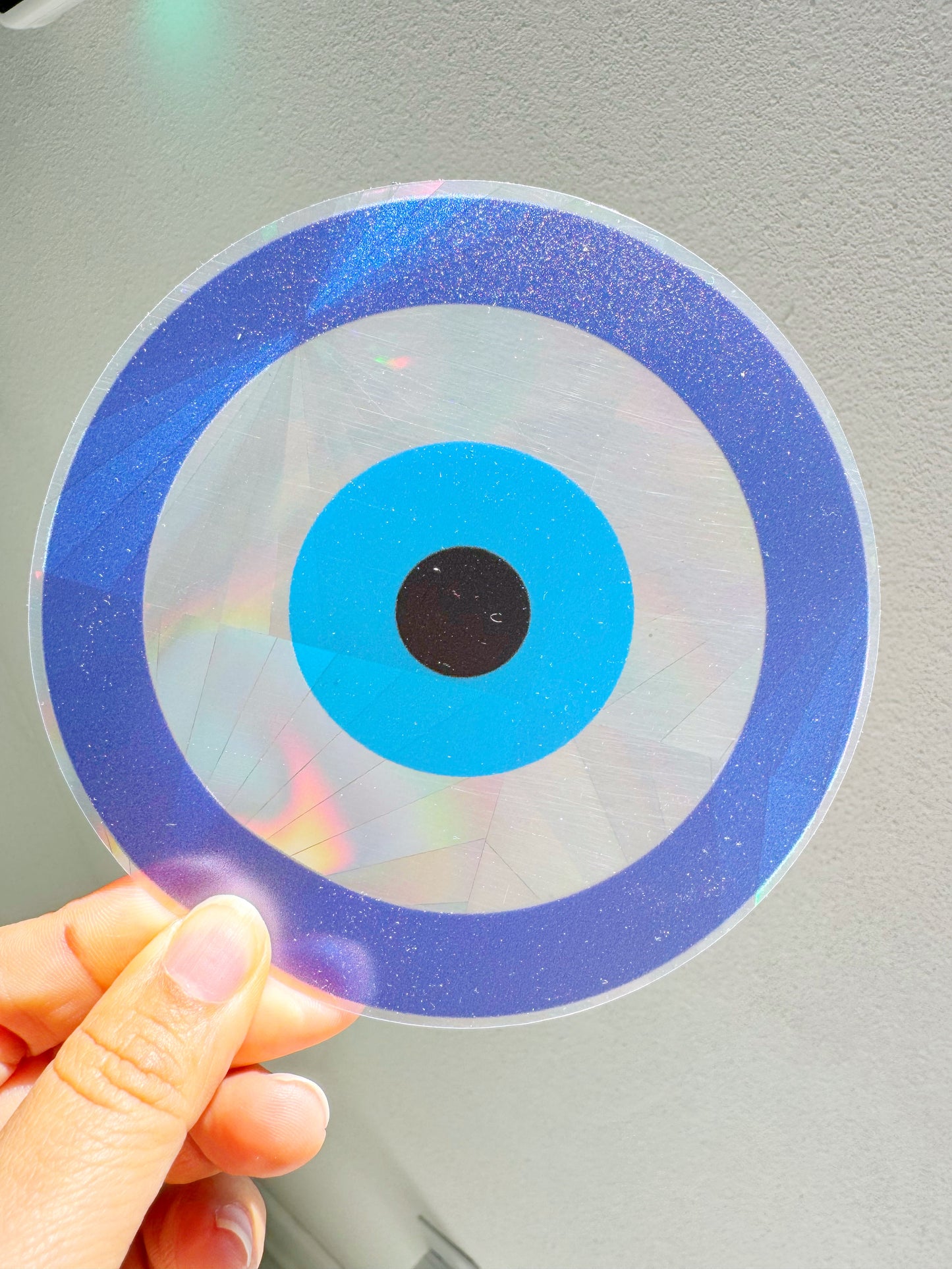 Retro Evil Eye Rainbow Maker Sun Catcher Window Decal