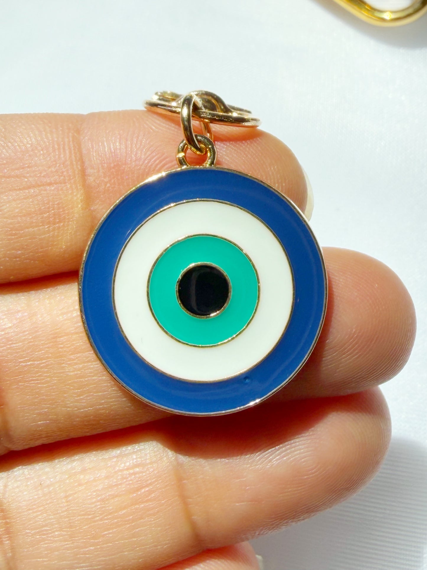 Classic Evil Eye Swivel Charm Clip