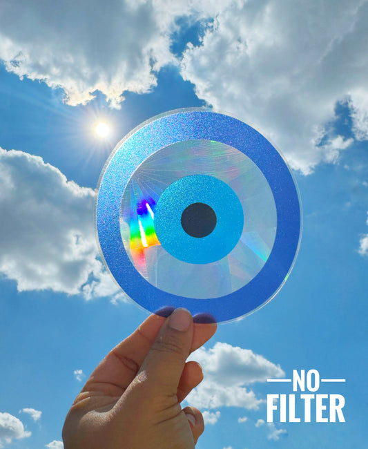 Retro Evil Eye Rainbow Maker Sun Catcher Window Decal