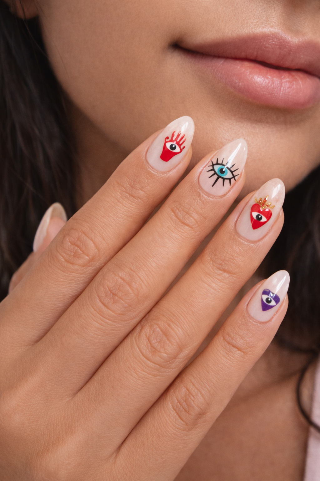 Evil Eye Nail Decals – Love Season Edition with Tools