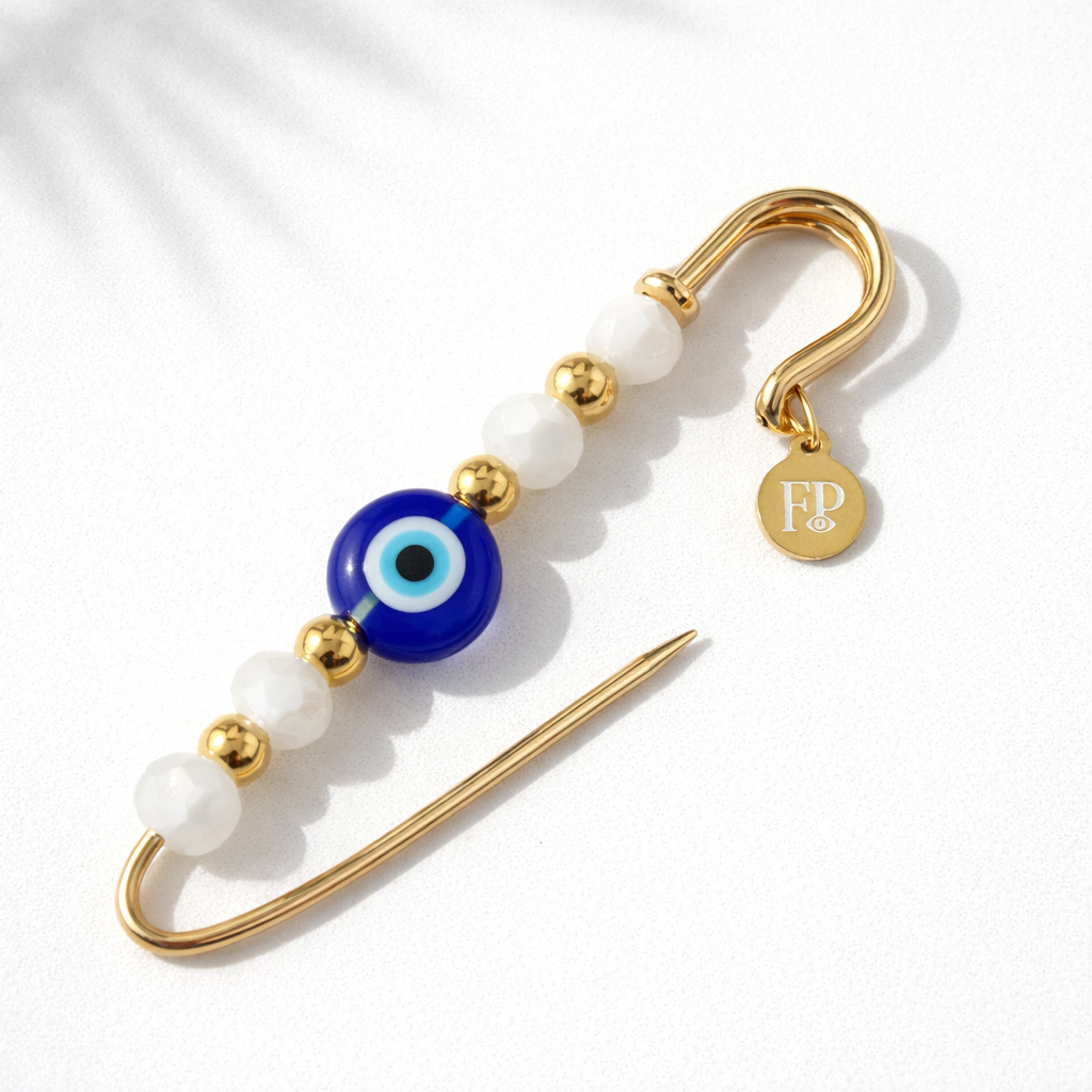 Evil Eye XL Safety Pin Charm