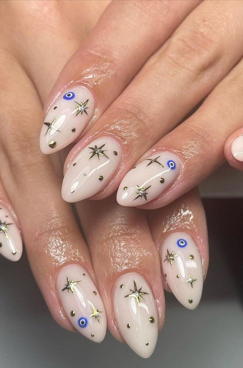 Evil Eye Metallic Nail Art Sticker Decals with Tools Easy!