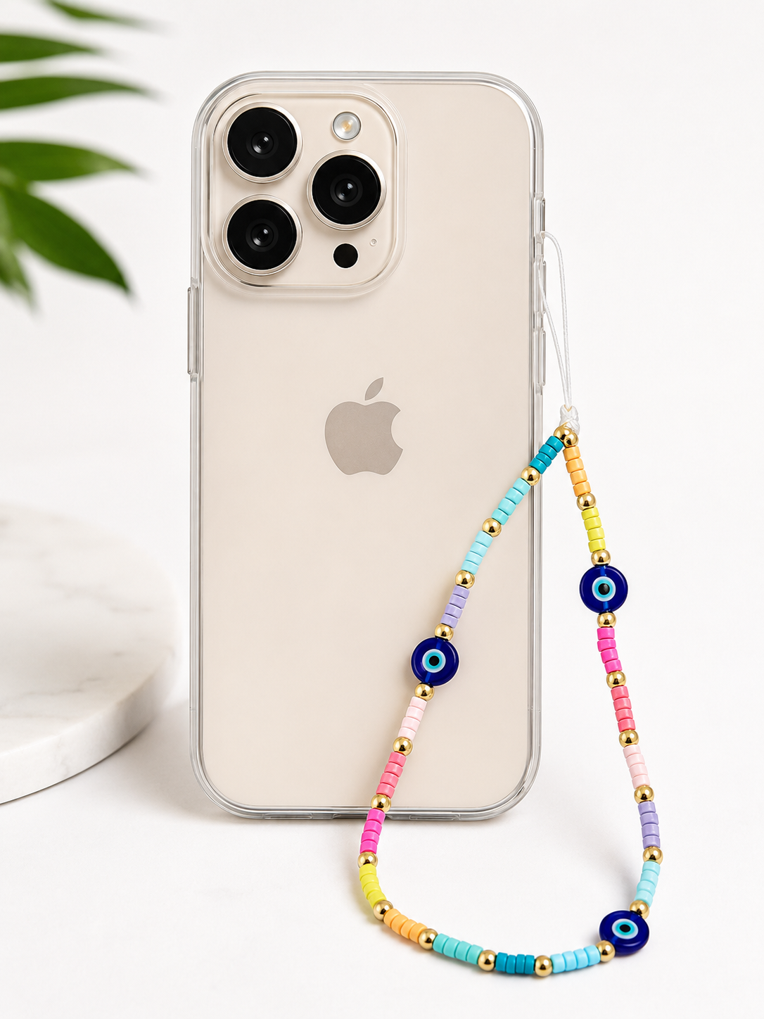 Original Ombré Evil Eye Phone Charm | Handcrafted Beaded Wrist Strap