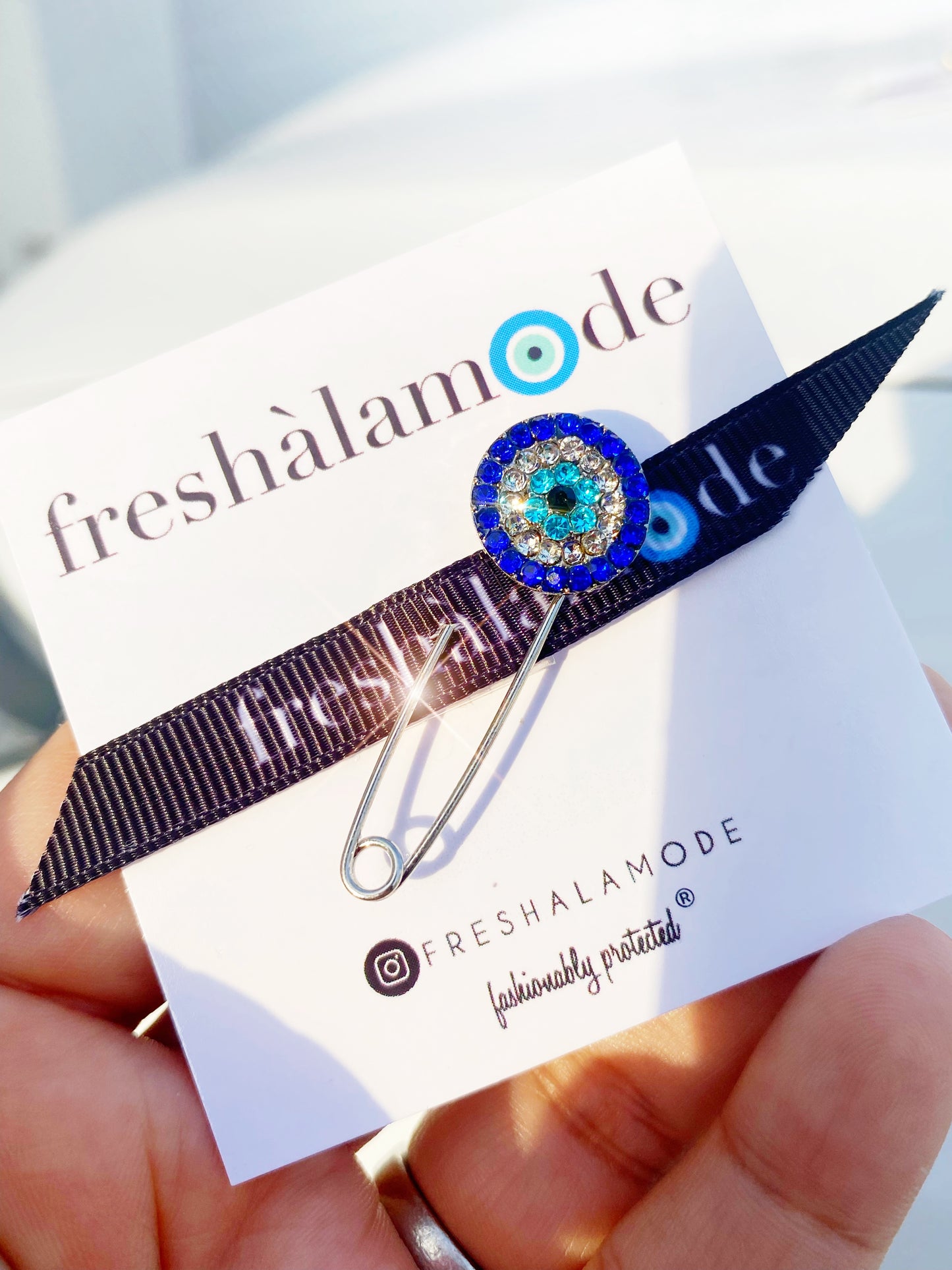 Evil Eye Crystal Protection Pin Brooch