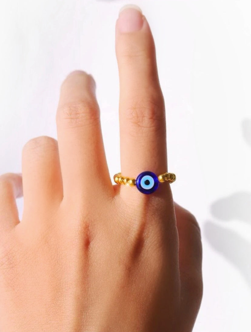 Evil Eye ONE SIZE Anxiety Adjustable Ring