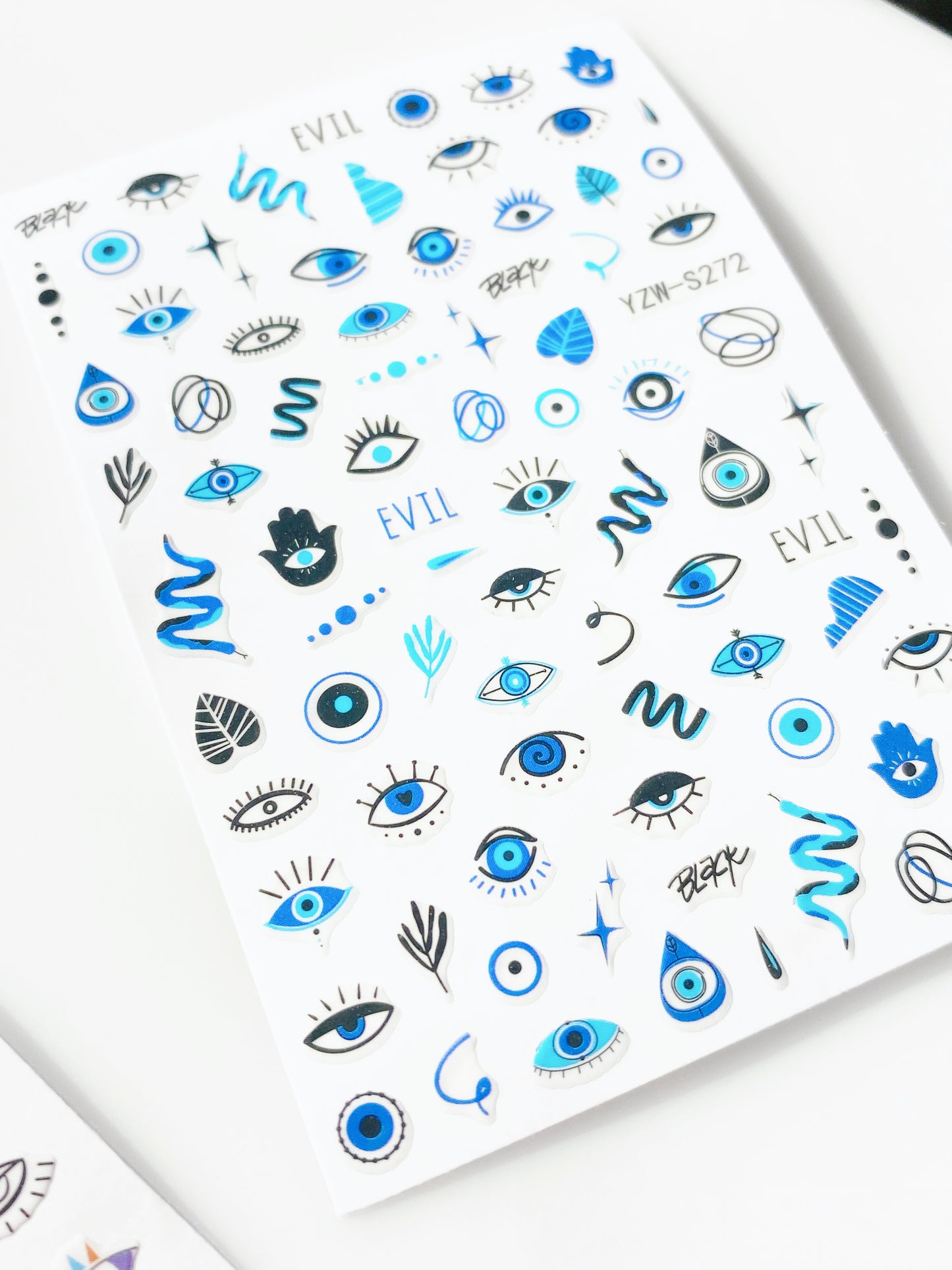 Evil Eye Nail Sticker Decals & Tools