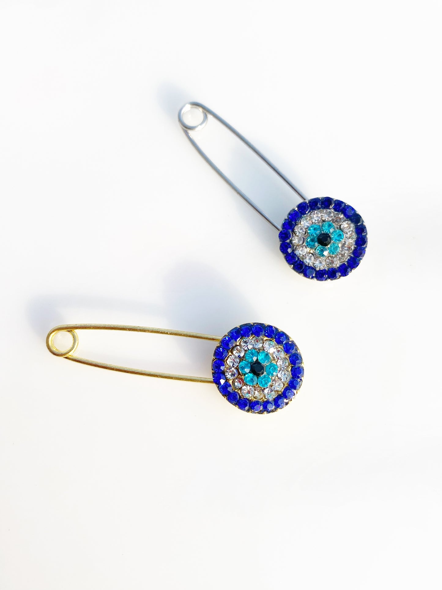 Evil Eye Crystal Protection Pin Brooch