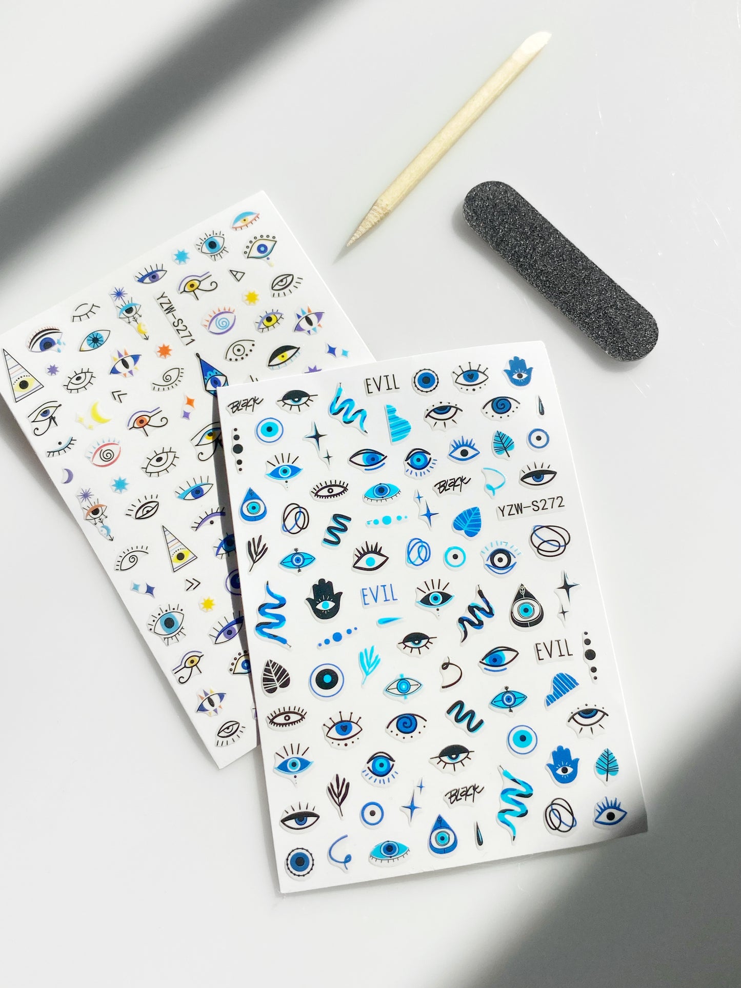 Evil Eye Nail Sticker Decals & Tools