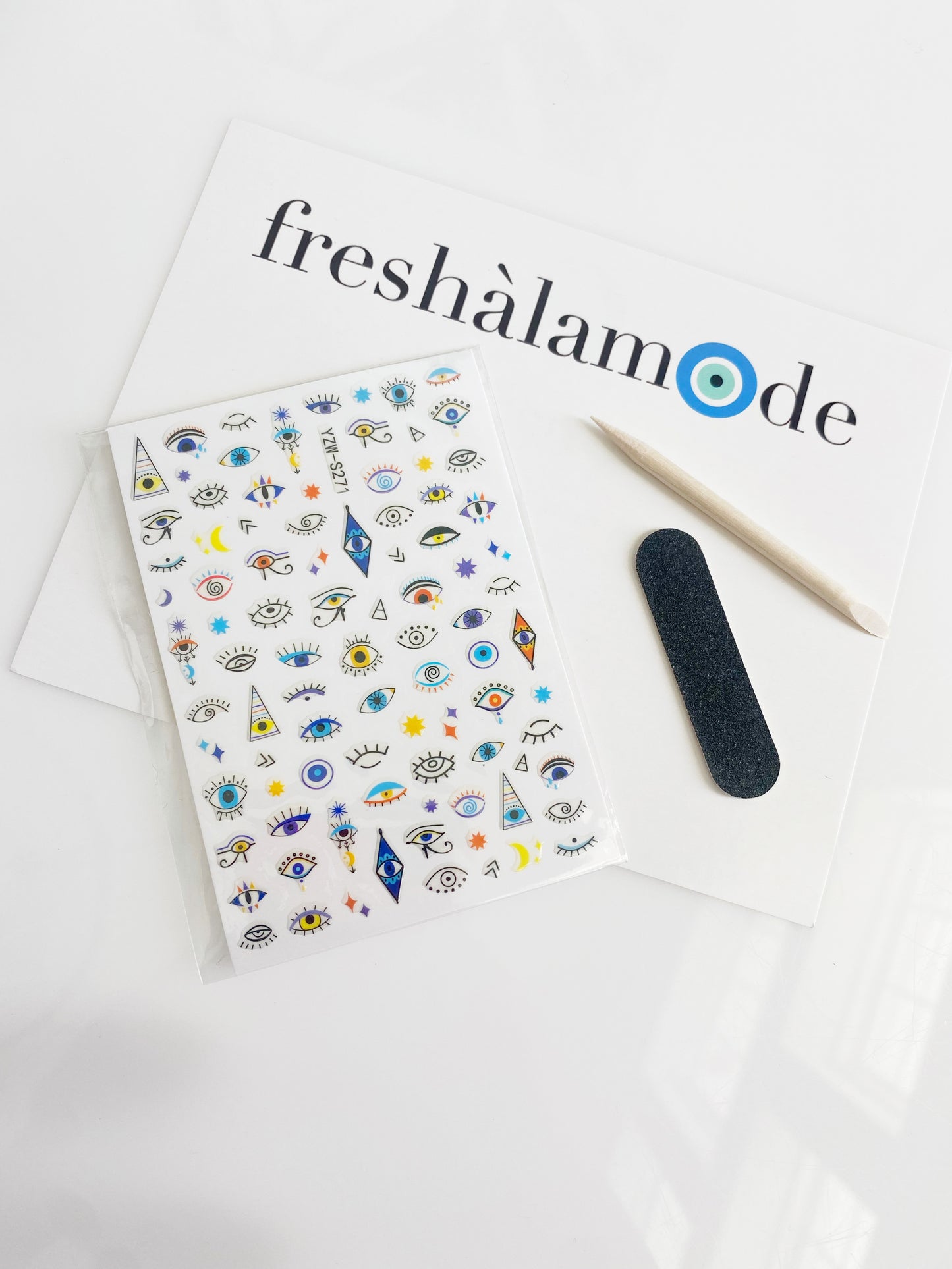 Evil Eye Nail Sticker Decals & Tools