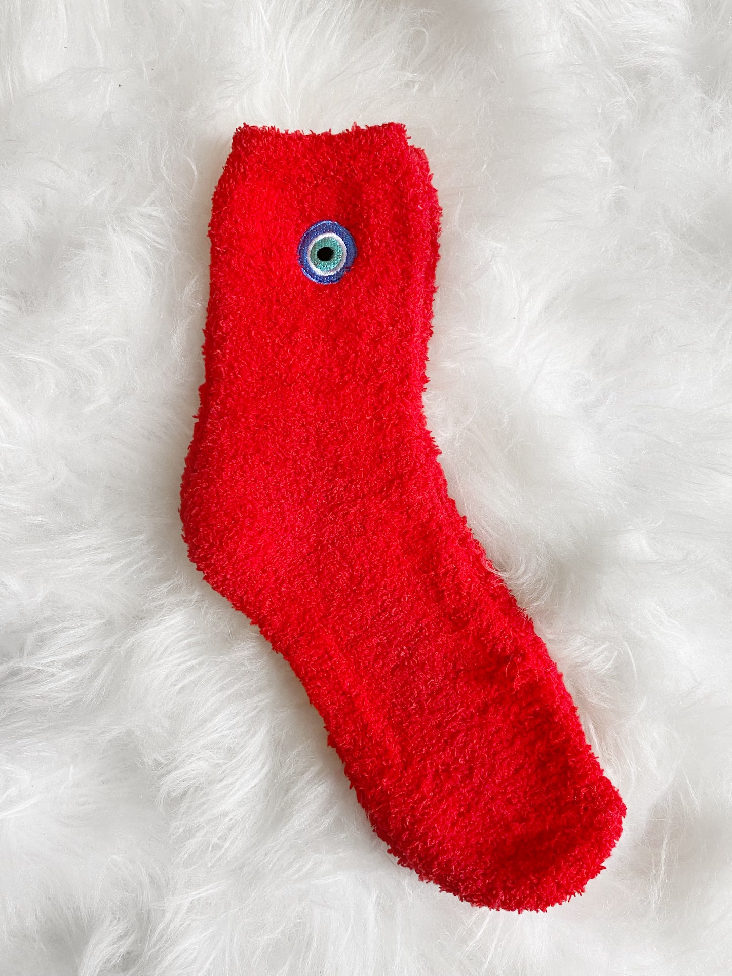 Evil Eye Cozy Fuzzy Socks