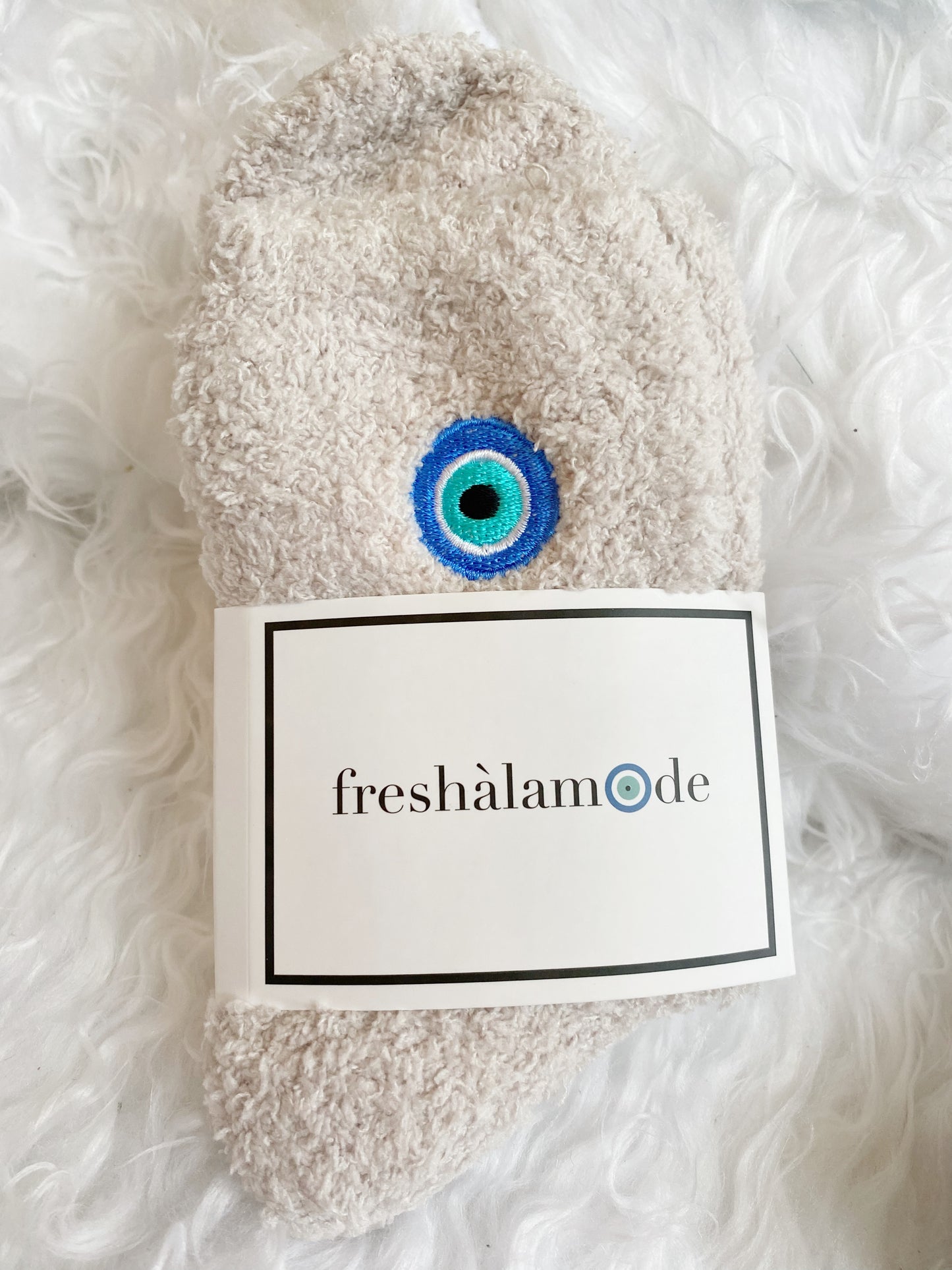 Evil Eye Cozy Fuzzy Socks