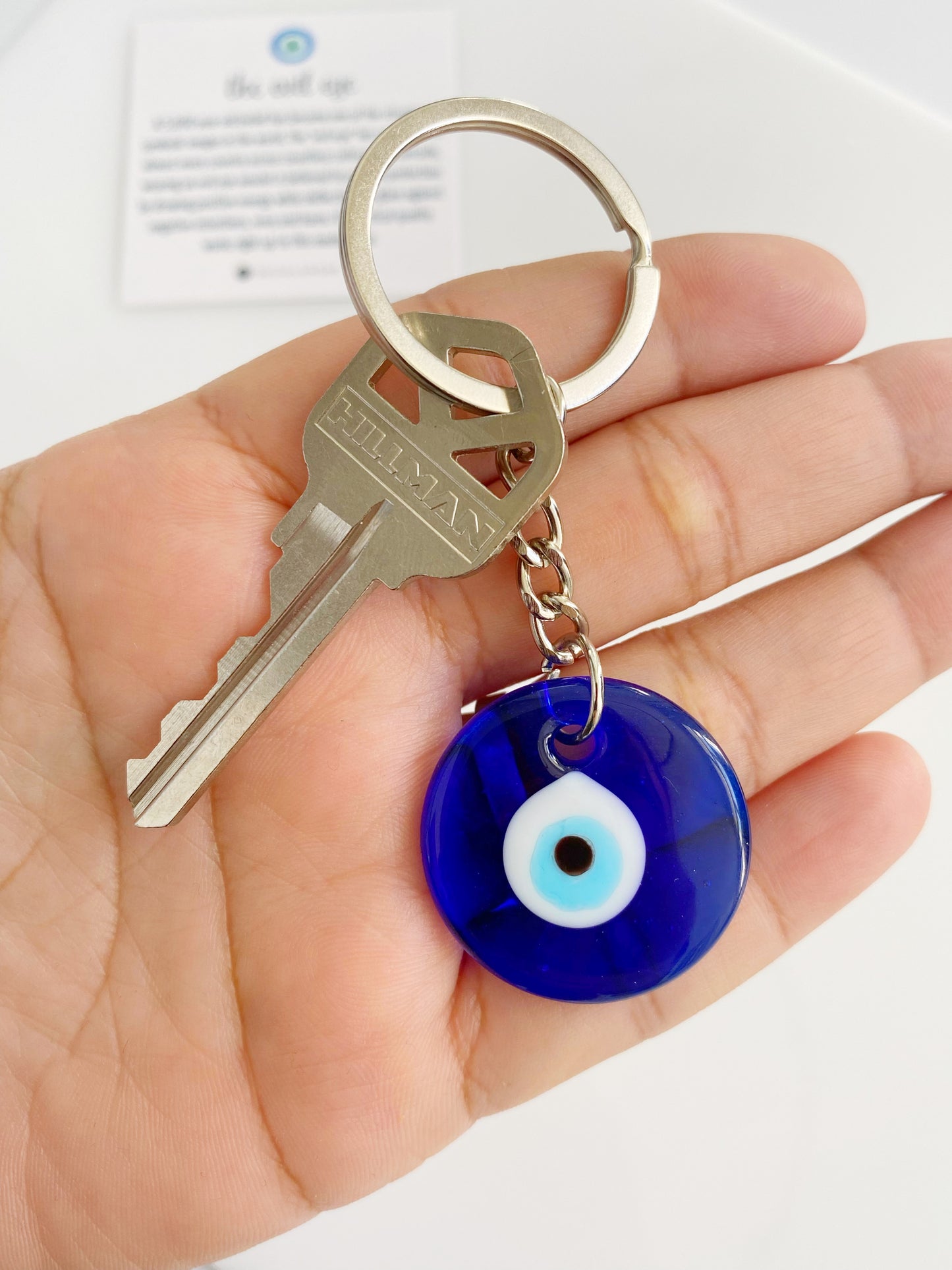 Evil Eye Keychain Glass
