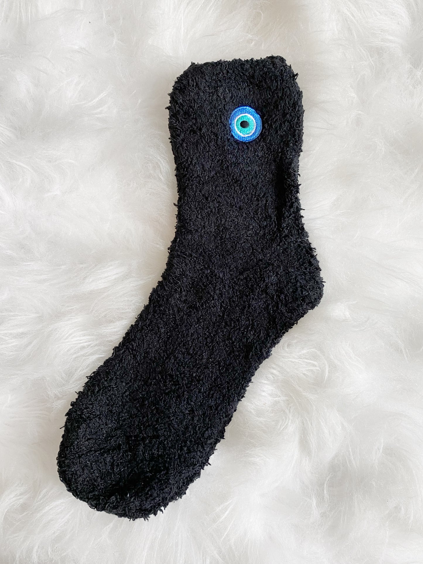 Evil Eye Cozy Fuzzy Socks