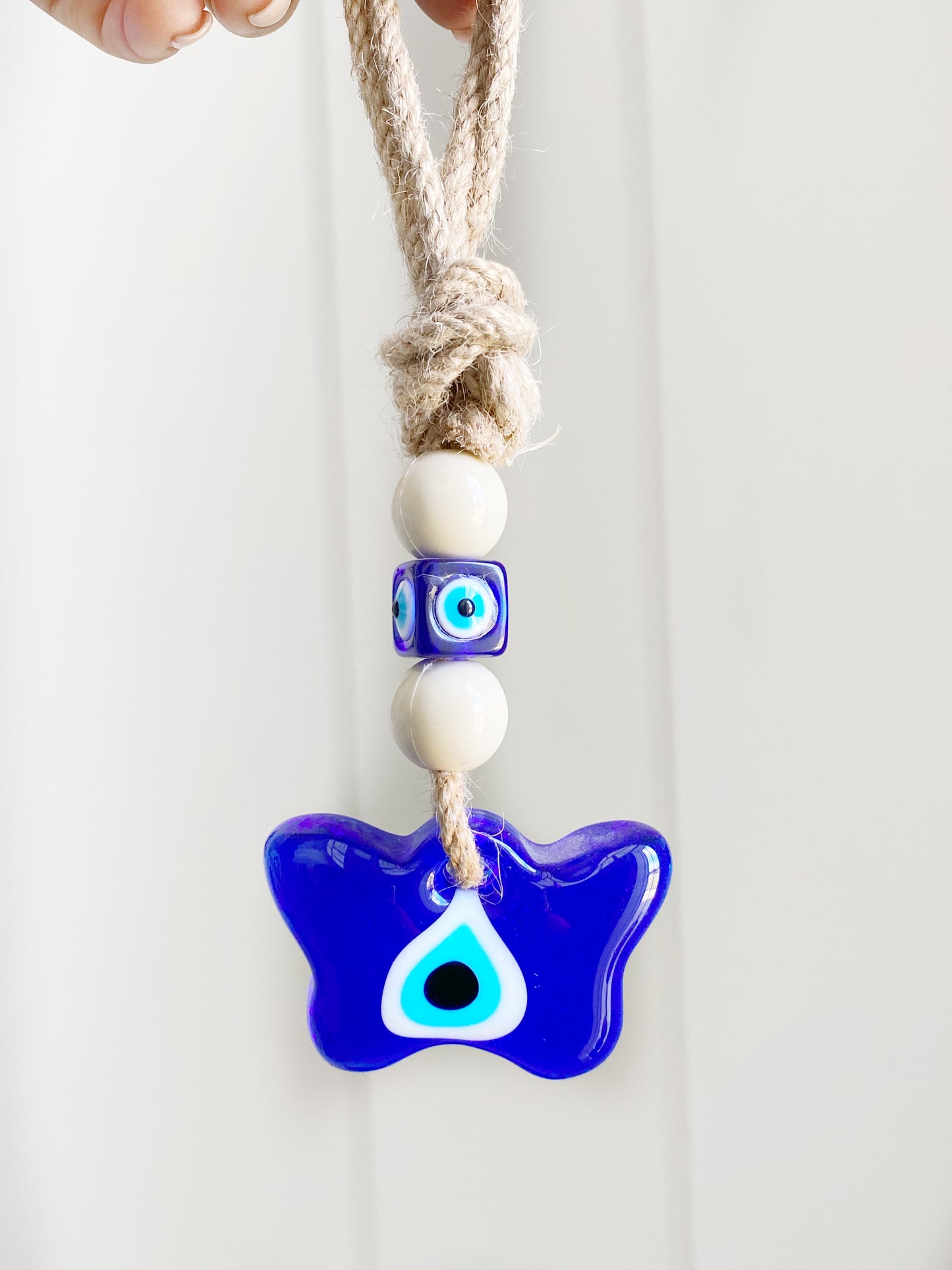 Evil Eye Butterfly Glass Amulet Wall Decor