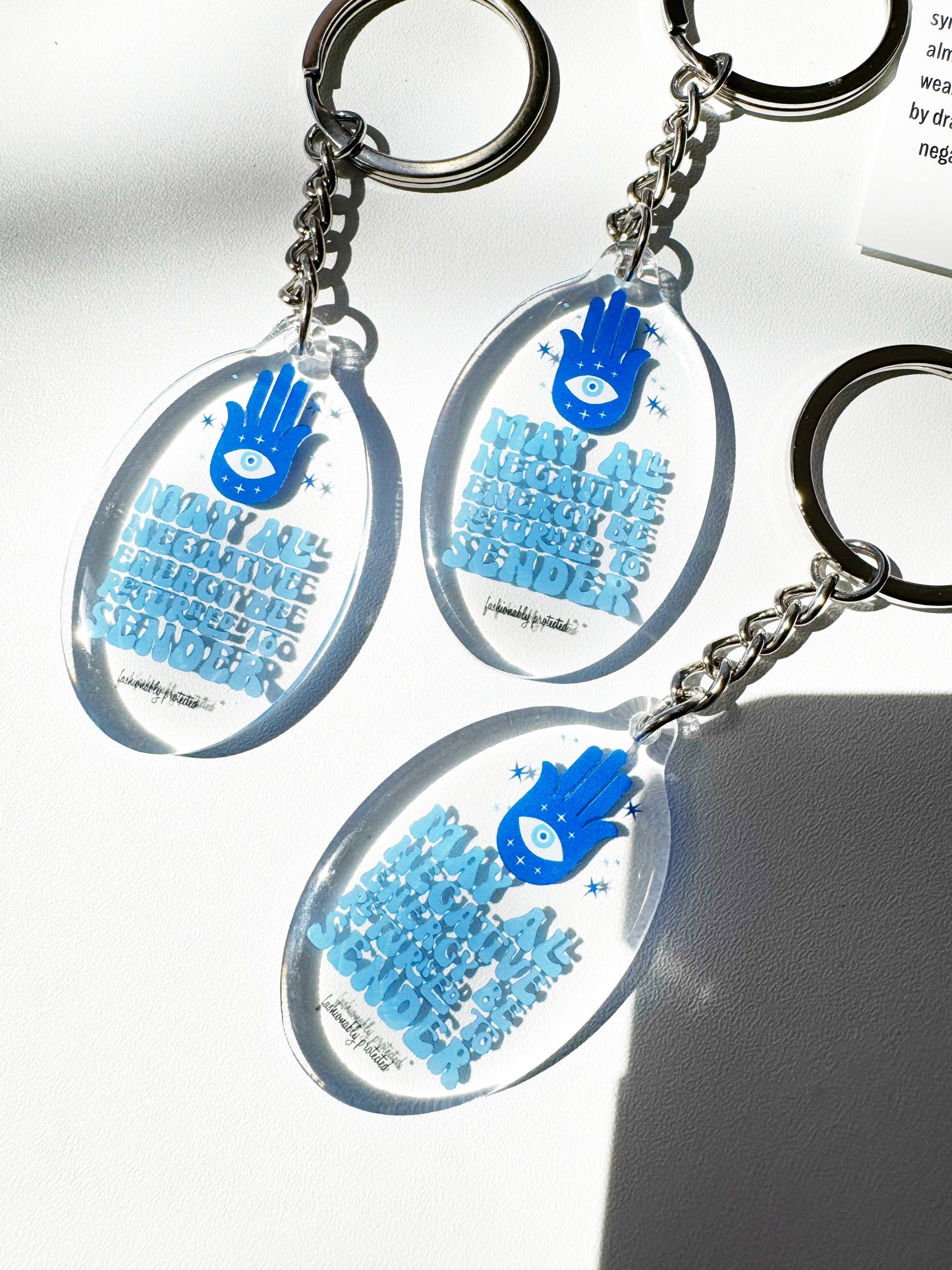 Evil Eye Negative Energy Protection Acrylic Keychain