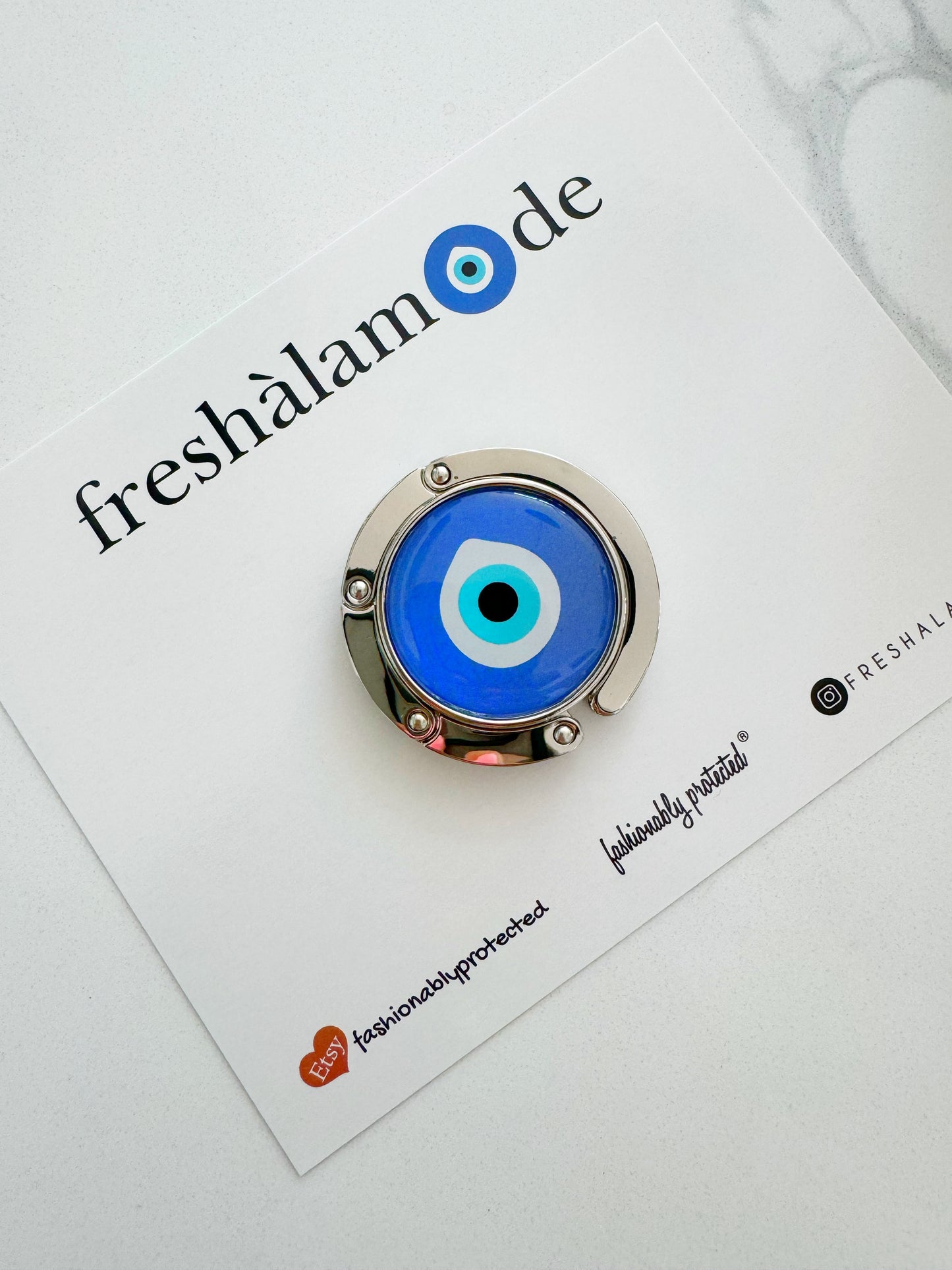 Evil Eye Compact Magnetic Purse Hook Hanger