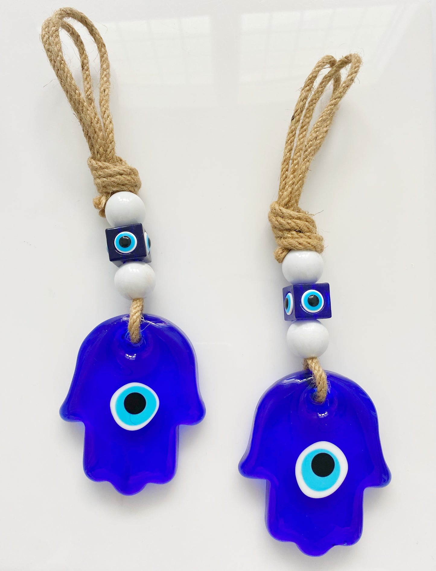 Evil Eye Hamsa Glass Amulet Wall Decor