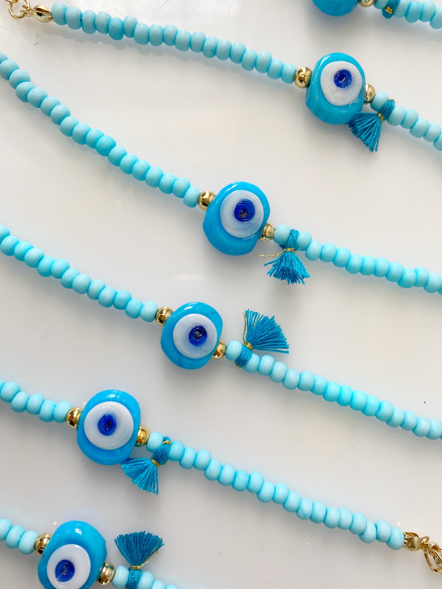 Evil Eye Ceramic Bosphorus Beaded Tassel Bracelet