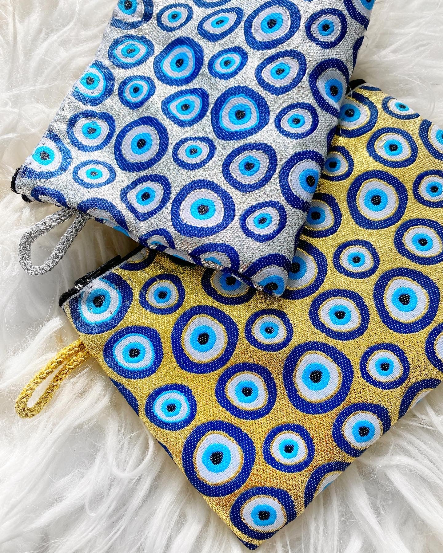 Metallic Evil Eye Coin Cash Purse