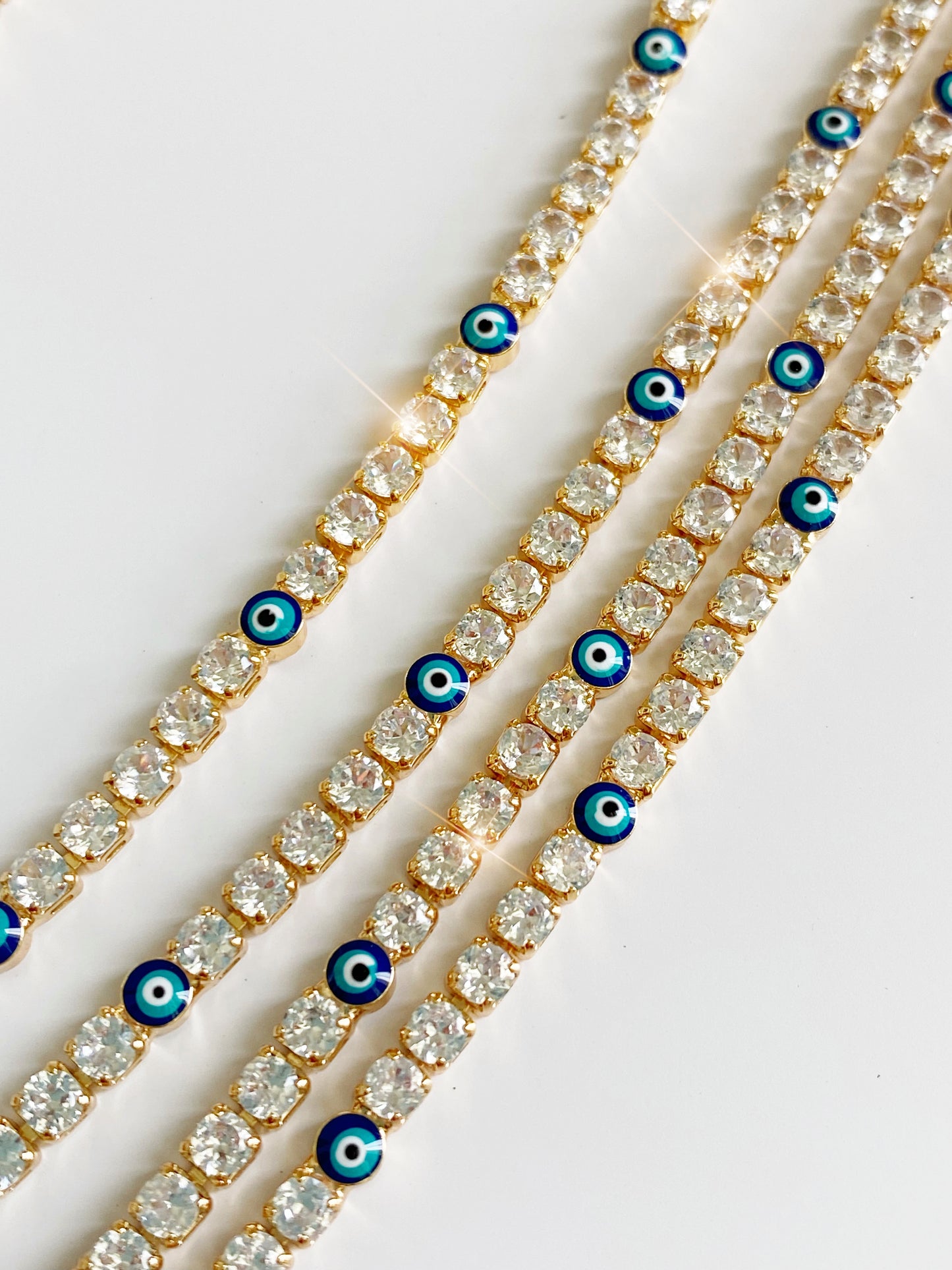 Evil Eye Crystal Tennis Bracelet