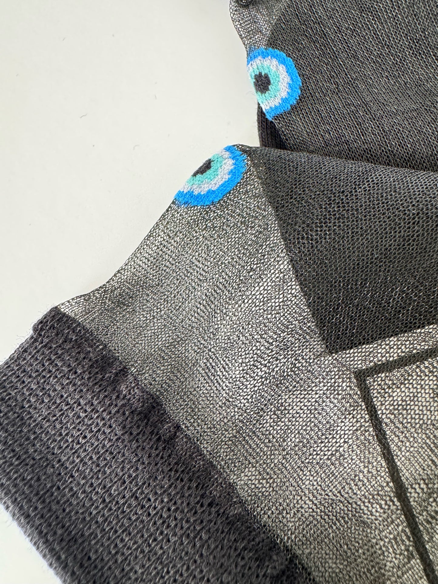 NEW! Evil Eye Sexy Sheer Fancy Fashionably Protected  Socks