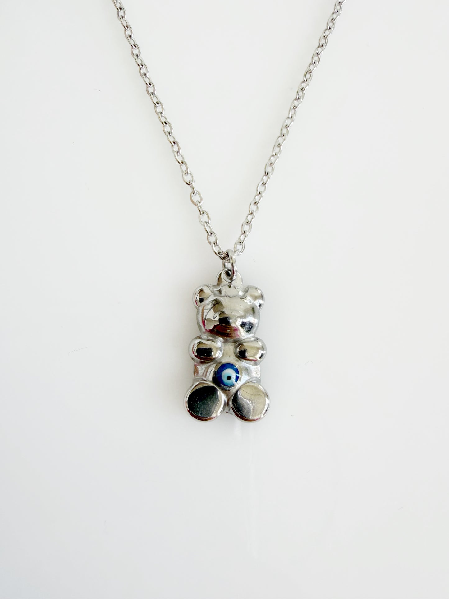 Evil Eye Bear Charm Necklace Custom Design