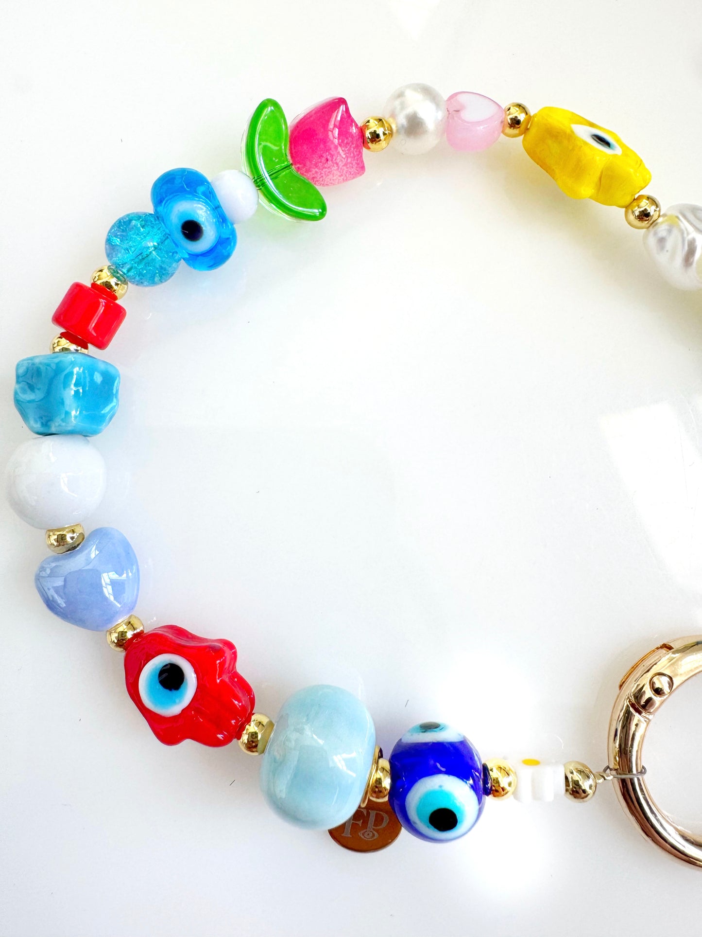 Summer Purse Charm – Luxurious Glass Evil Eye & Hamsa Edition