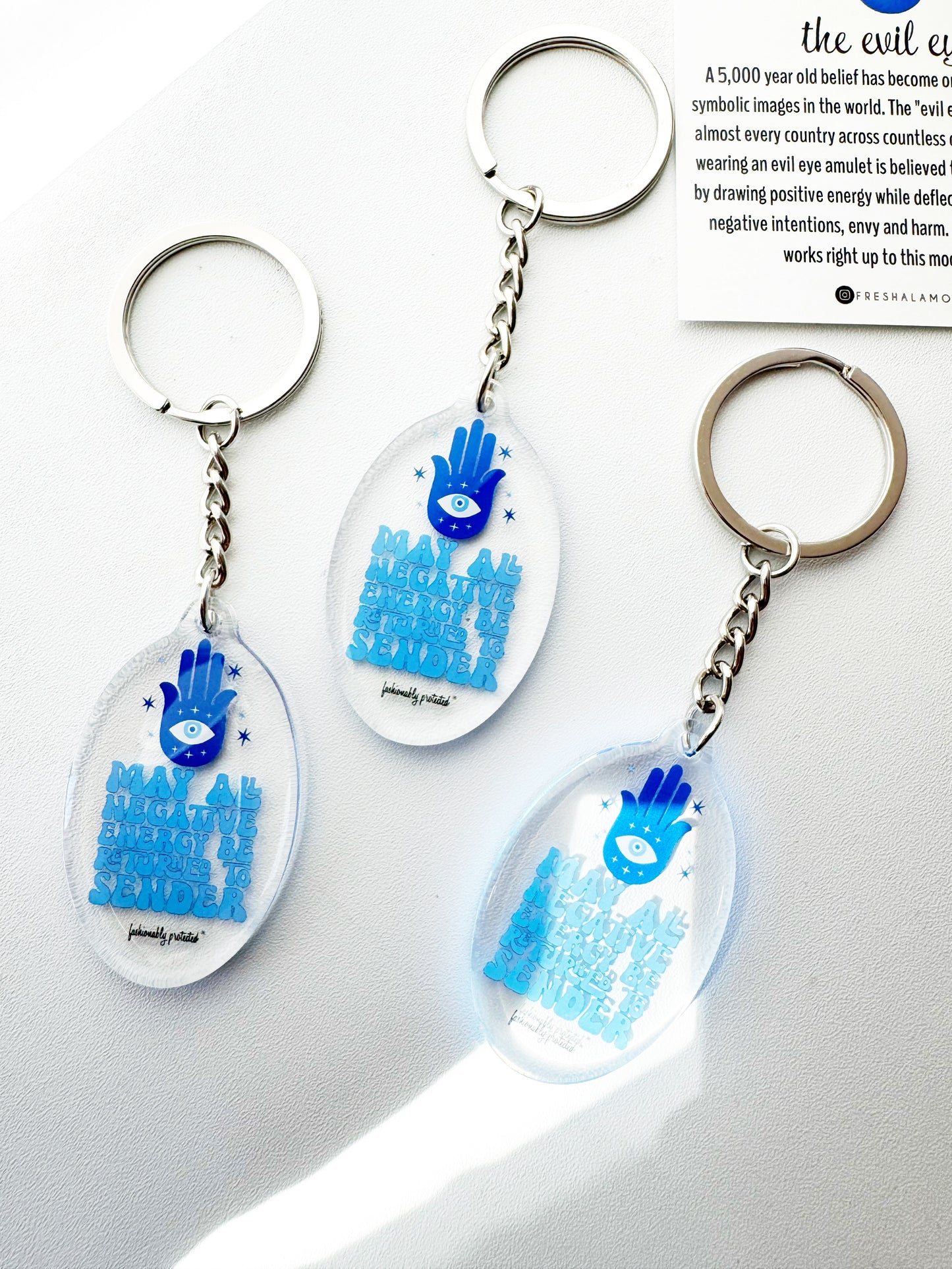 Evil Eye Negative Energy Protection Acrylic Keychain